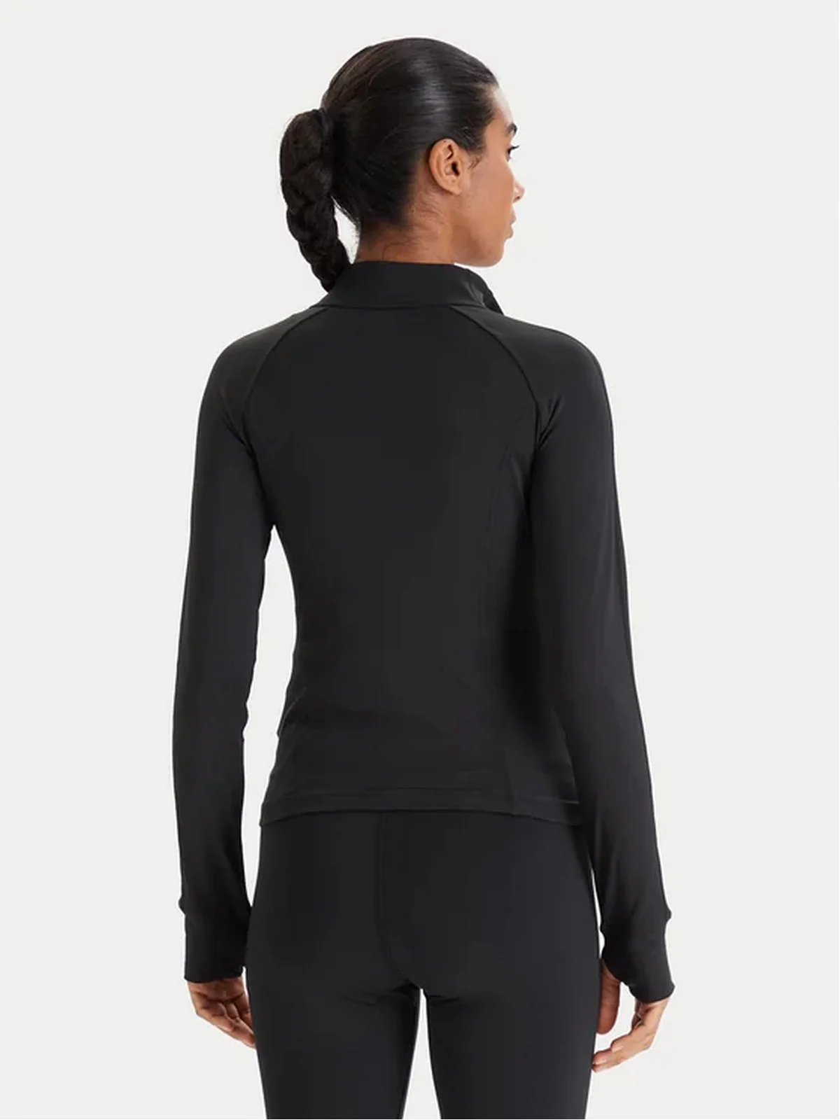 GUESS SPORT Felpa Donna MARGOT LS ZIP ACTIVE TOP V6RP15 KD952 JBLK Jet Black A996 - Image 2