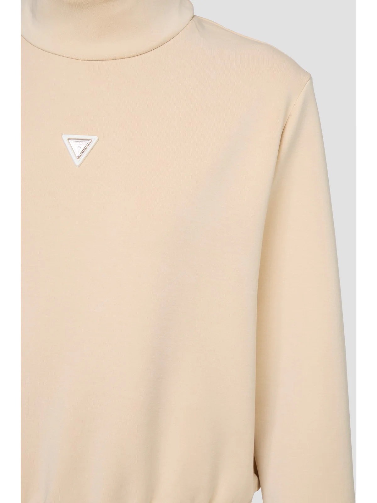 GUESS SPORT Felpa Donna OLYMPE HIGH NECK SWEATSHIRT V4YQ05 KCAY2 G1L9 Beige - Image 3