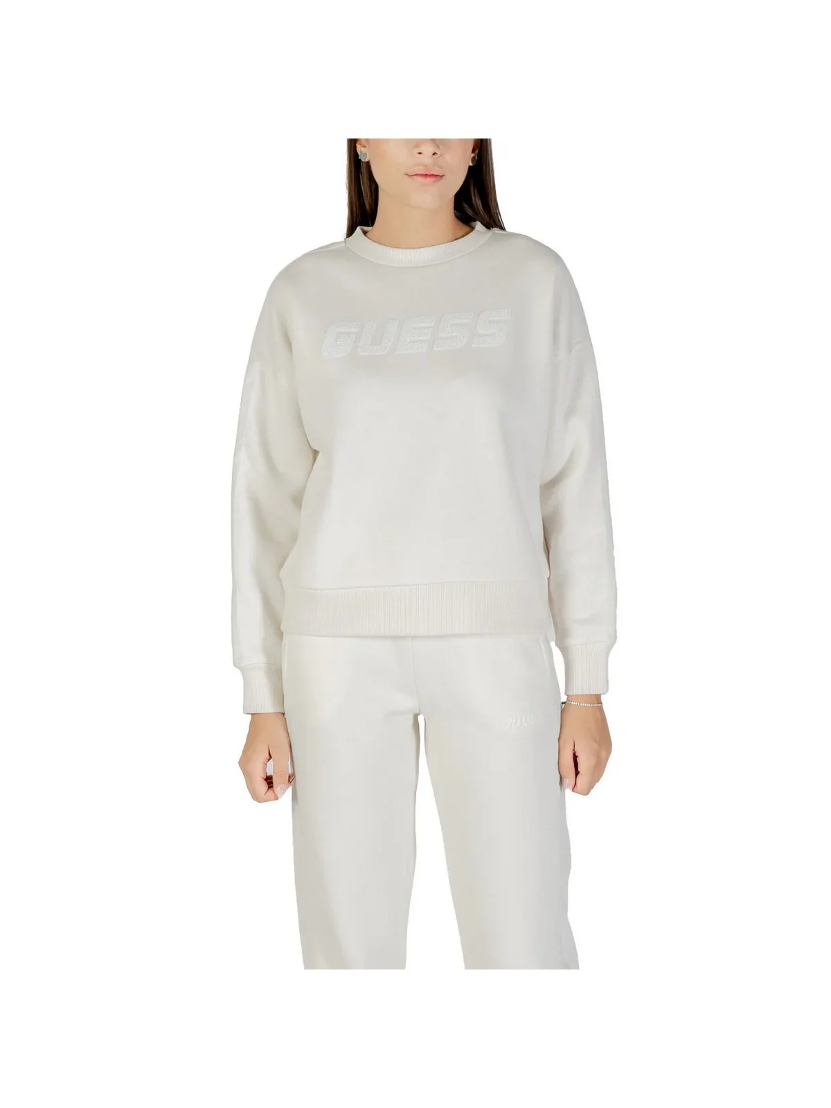 GUESS SPORT Felpa Donna  V5BQ10 KB681 G1O6 DOVE WHITE - Image 2