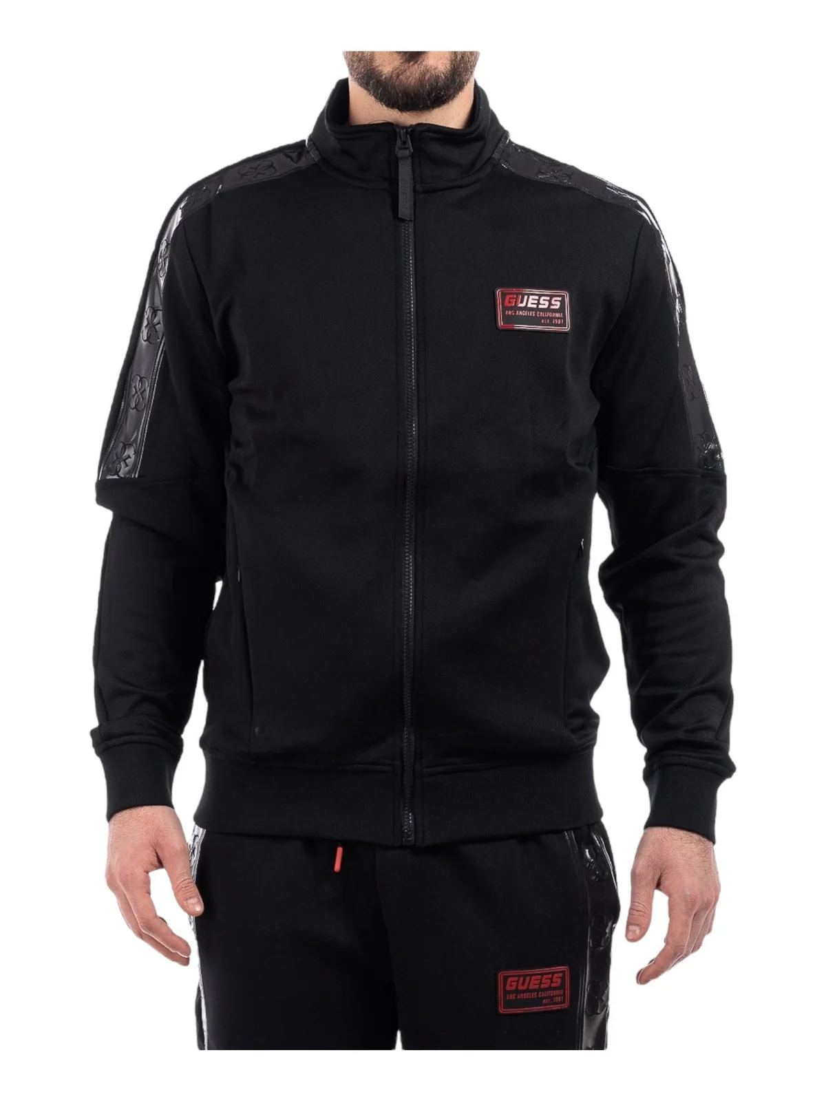 GUESS SPORT Felpa Uomo GASTON FULL ZIP SWEA Z4RQ00 KBO62 JBLK Nero - Image 2