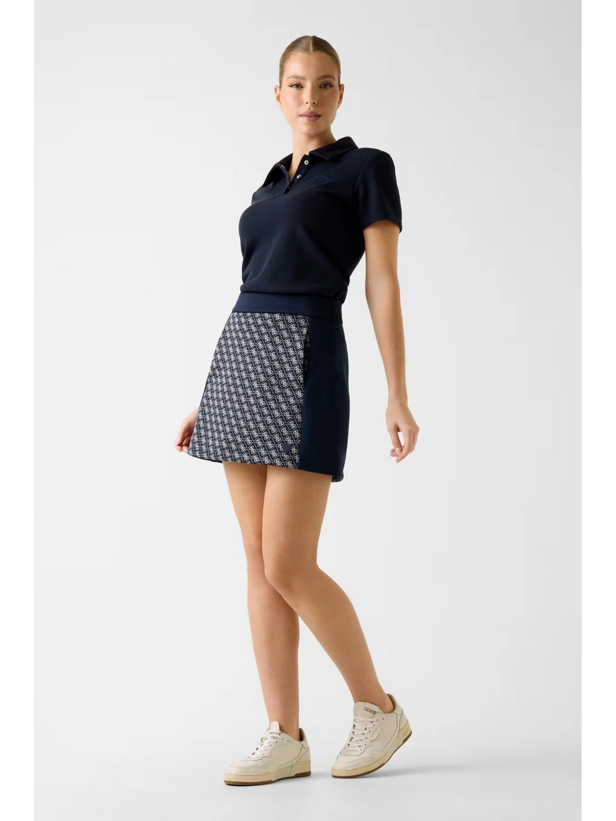 GUESS SPORT Gonna Donna MAYA 4G SKIRT V6RD04 K2042 FJBB 4G JACQUARD MOON - Image 3