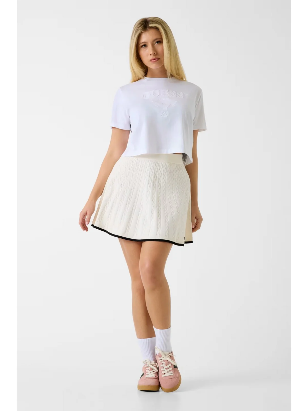 GUESS SPORT Gonna Donna SHARI SKIRT SWTR V6RD07 Z4652 G1O6 DOVE WHITE - Image 2