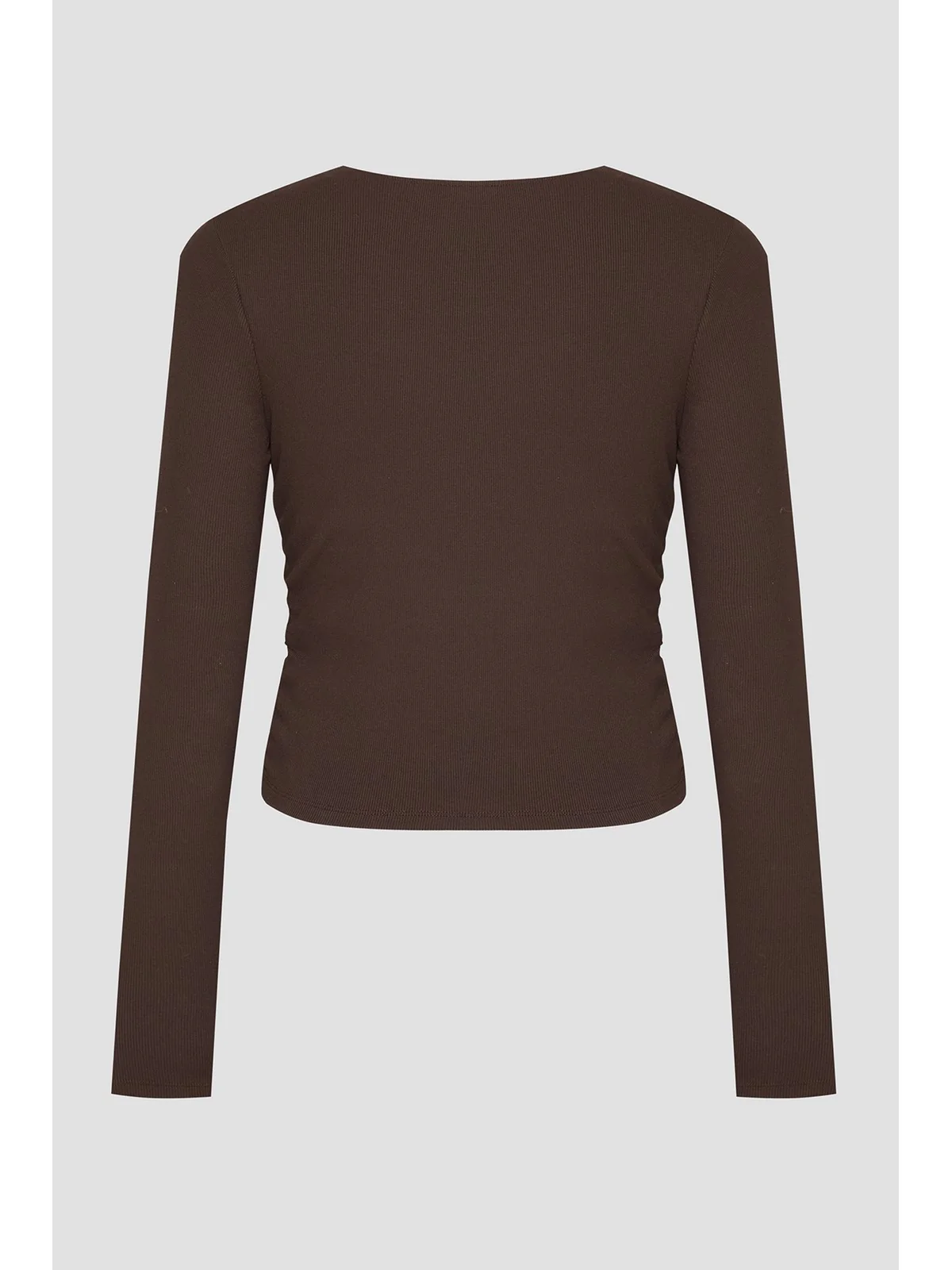 GUESS SPORT Maglia Donna NAT RIB LS TOP V6RP08 KD932 A10K COFFEE ROAST - Image 2