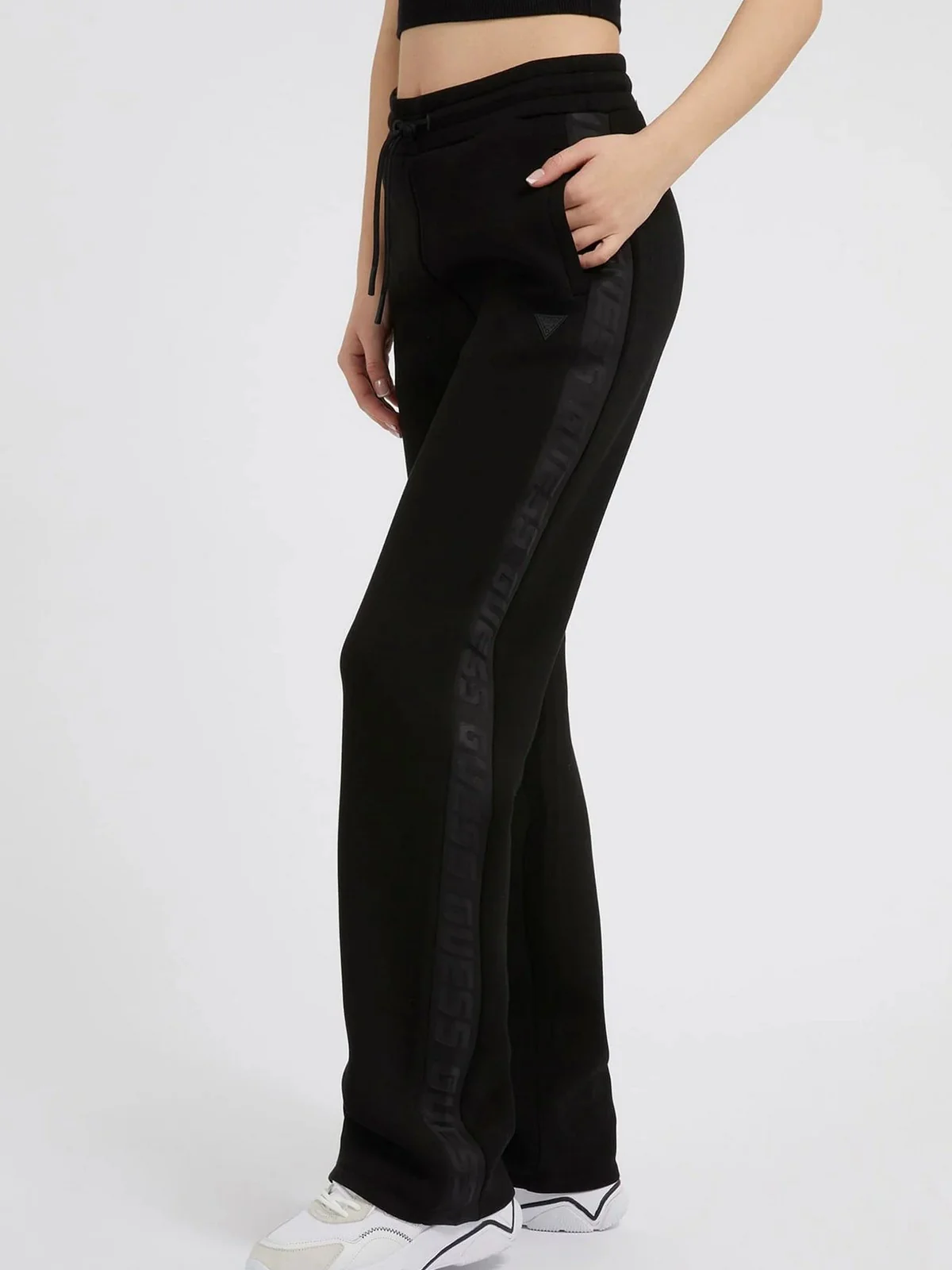 GUESS SPORT Pantalone Donna BRENDA SCUBA STRAIGHT LEG PANT V3RB21 K7UW2 JBLK Jet Black A996 - Image 6