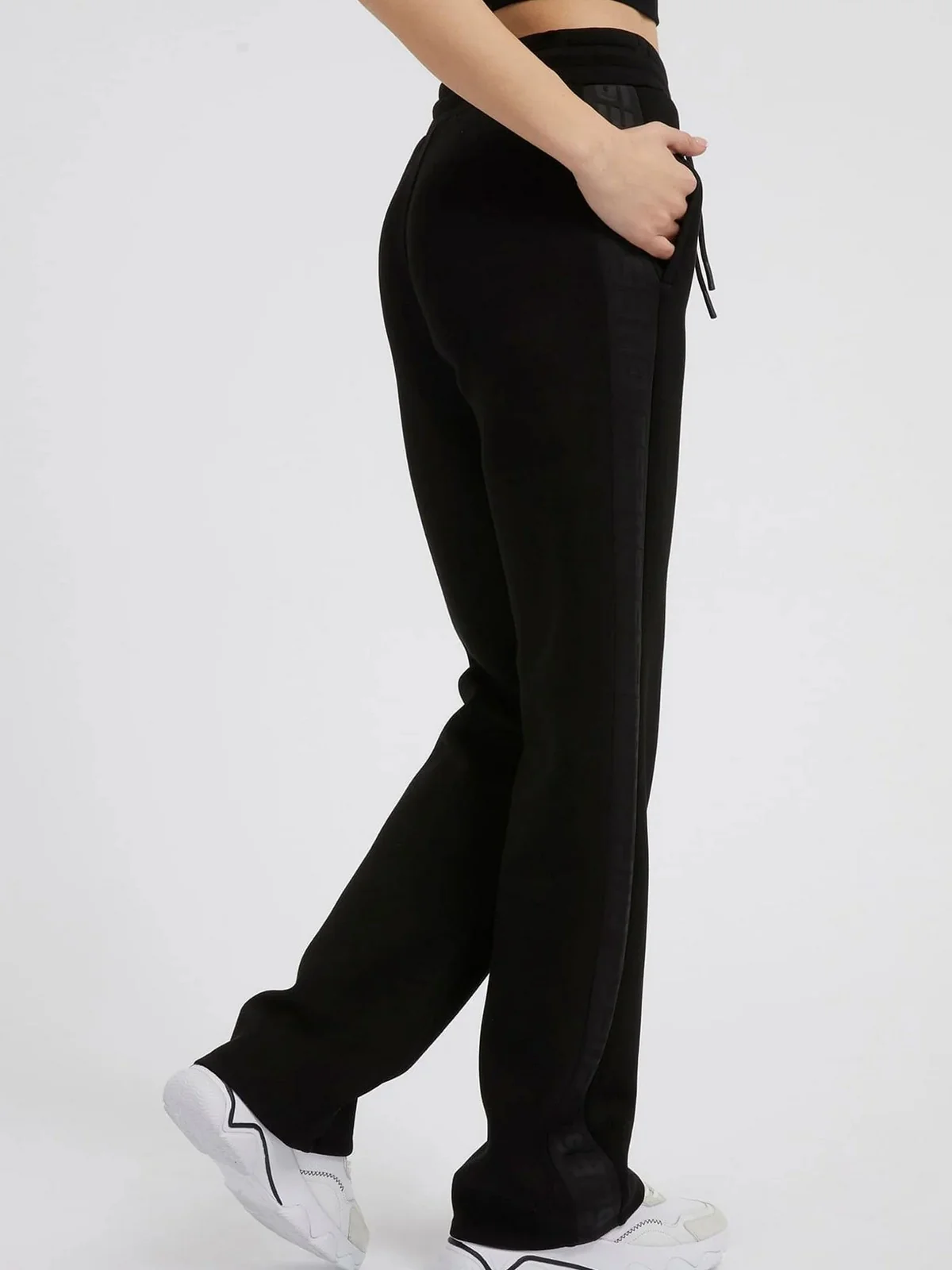 GUESS SPORT Pantalone Donna BRENDA SCUBA STRAIGHT LEG PANT V3RB21 K7UW2 JBLK Jet Black A996 - Image 7