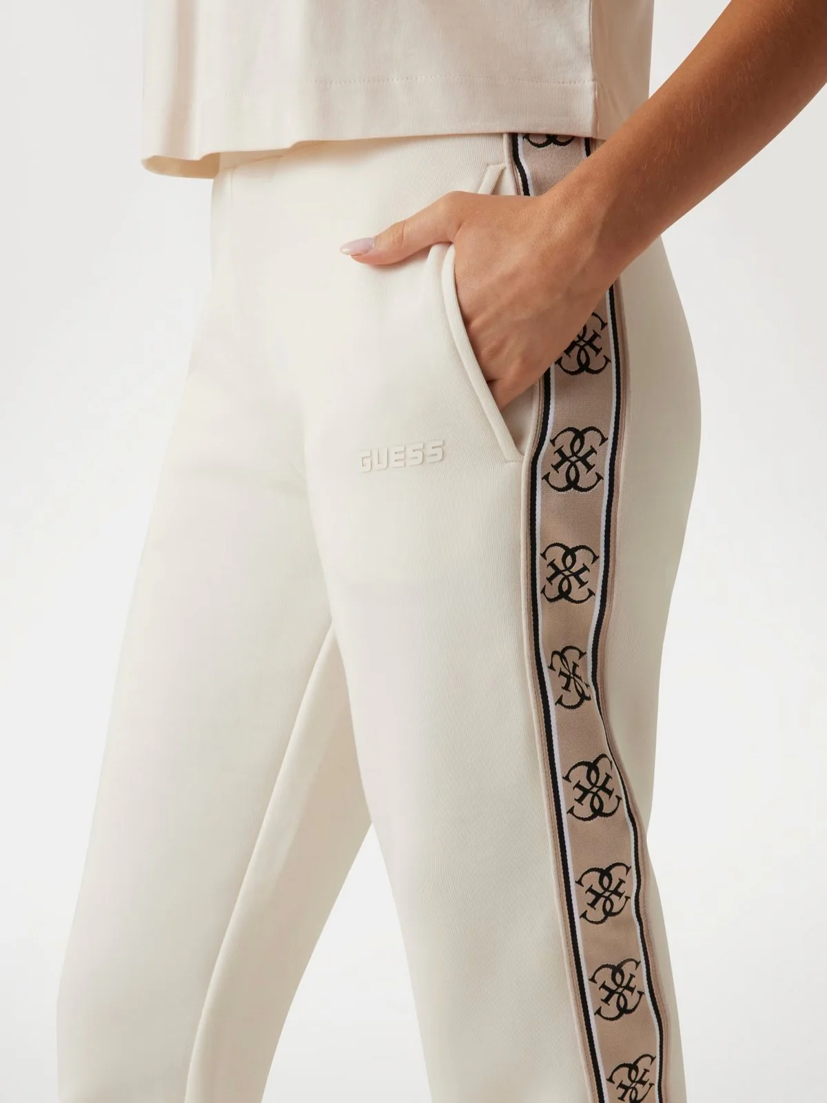 GUESS SPORT Pantalone Donna BRITNEY JOGGER V2YB15 KB3P2 G6K5 Beige - Image 5
