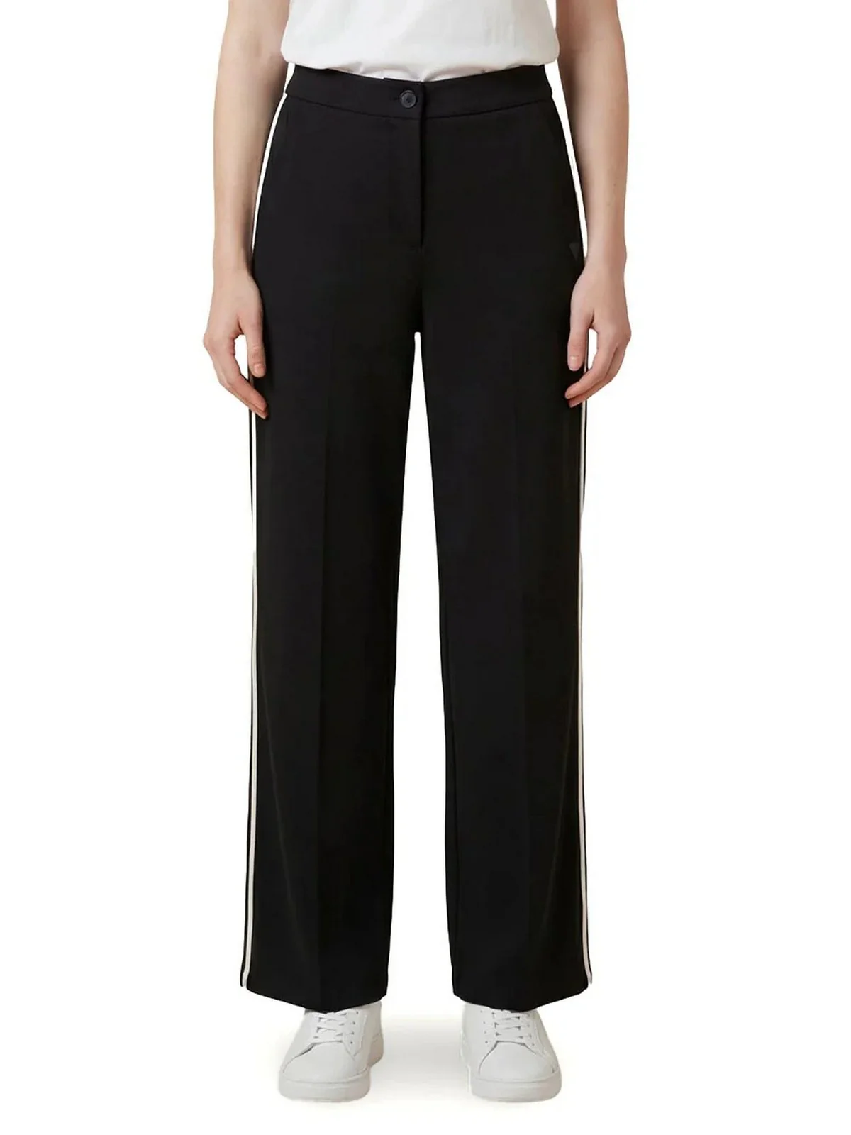 GUESS SPORT Pantalone Donna CIRCE STRAIGHT LEG PANT V6GB05 K3097 JBLK Jet Black A996 - Image 3