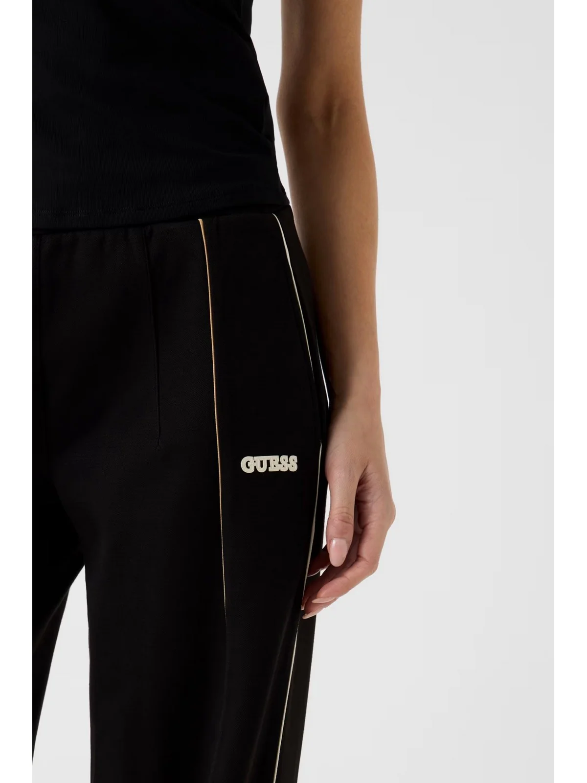 GUESS SPORT Pantalone Donna GEORGIA WIDE LEG PANTS V6RB00 KD852 JBLK Jet Black A996 - Image 5