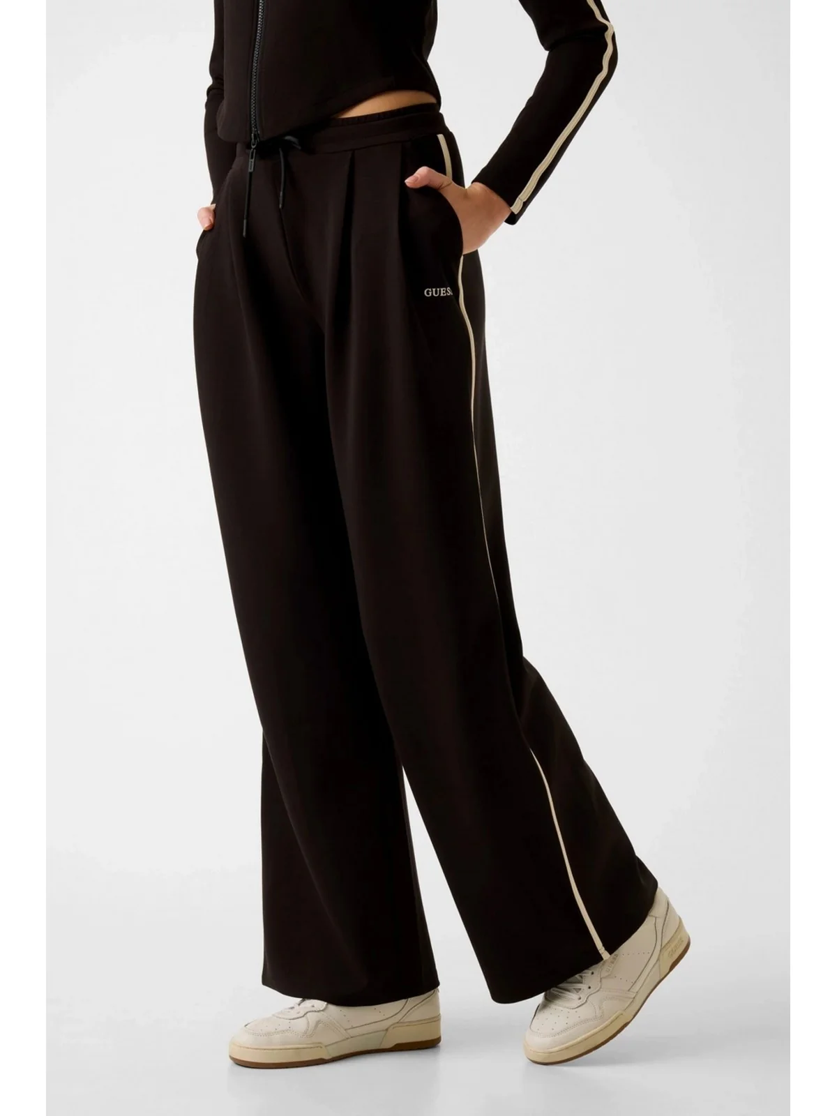 GUESS SPORT Pantalone Donna JASMINE WIDE LEG PANT V6GB01 K2914 JBLK Jet Black A996 - Image 2