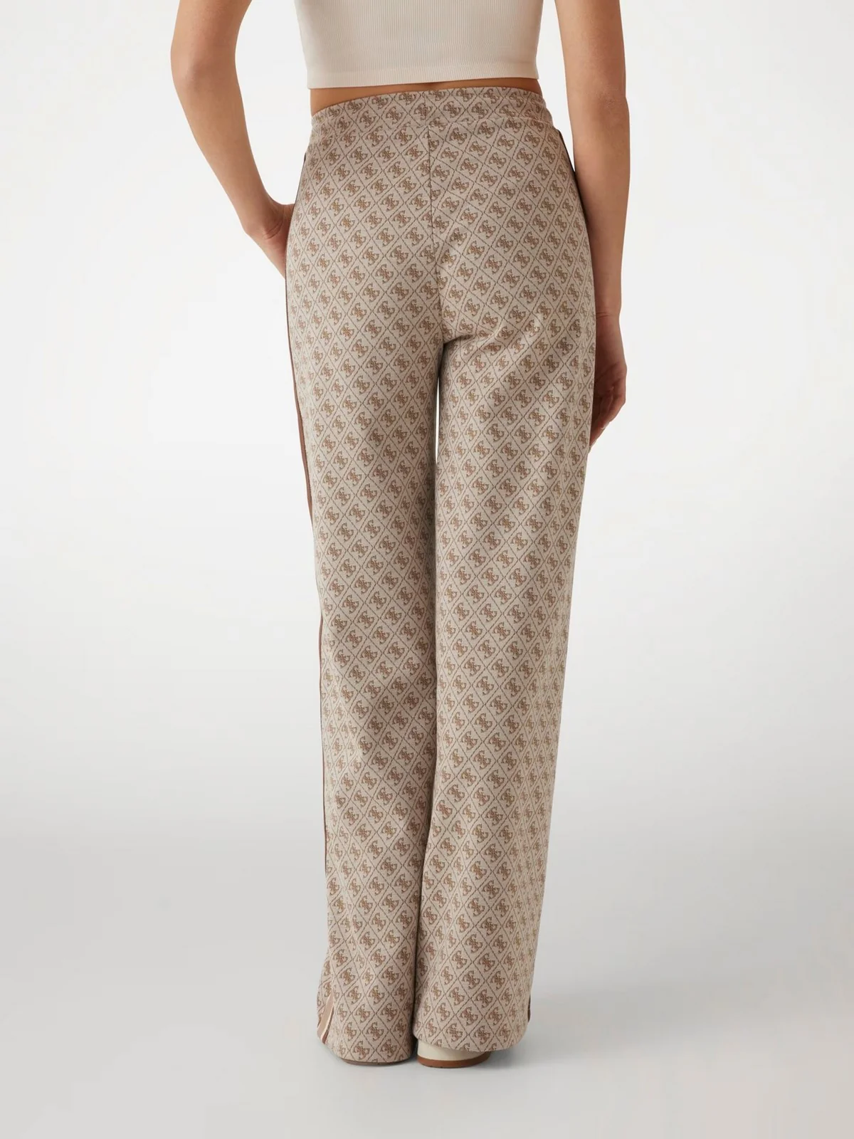 GUESS SPORT Pantalone Donna JEAN G LOGO STRAIGHT V5RB03 KCO90 FN4T Beige - Image 4