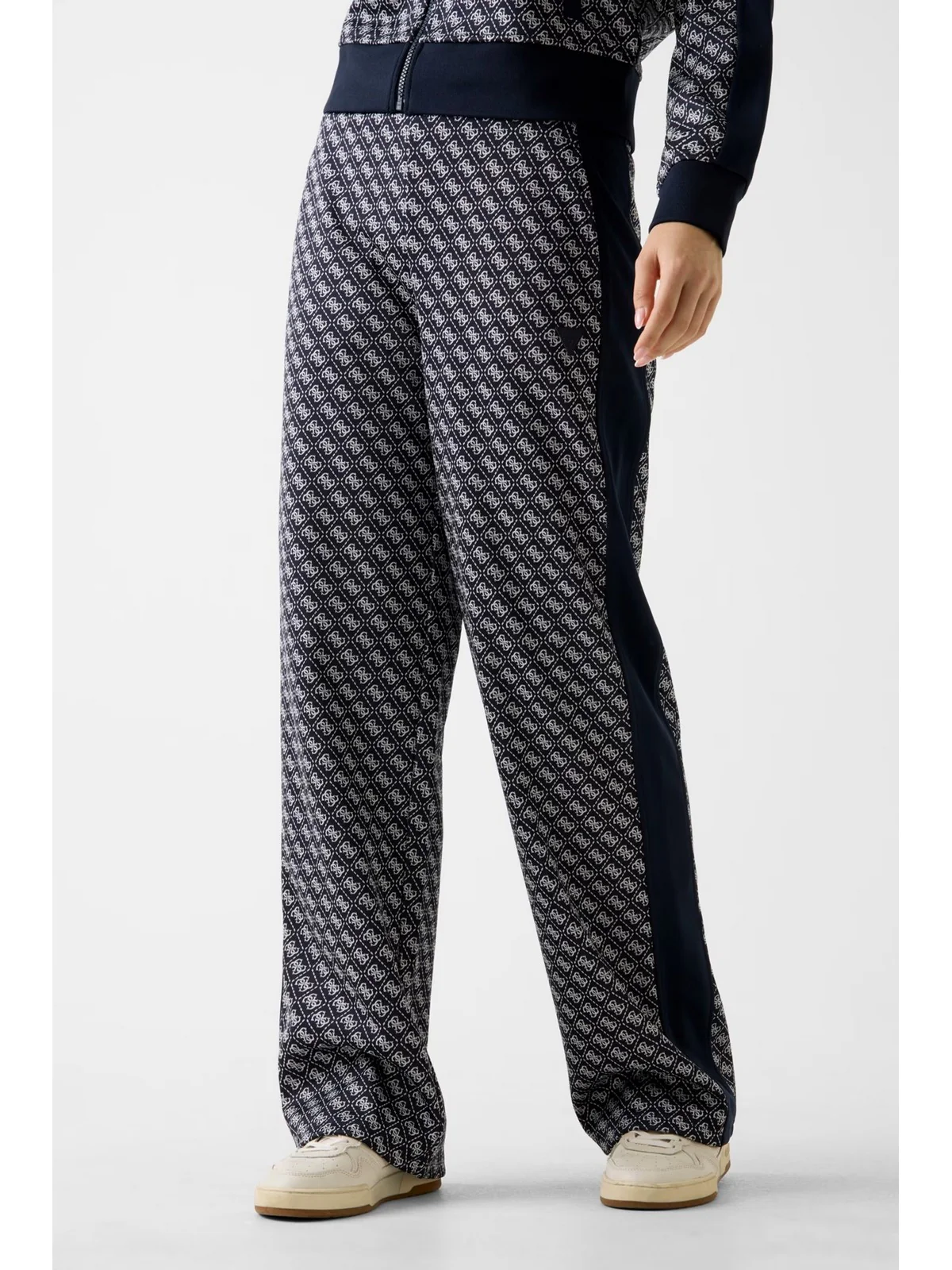 GUESS SPORT Pantalone Donna MAYA 4G WIDE LEG PANTS V6RB09 K2042 FJBB 4G JACQUARD MOON - Image 2