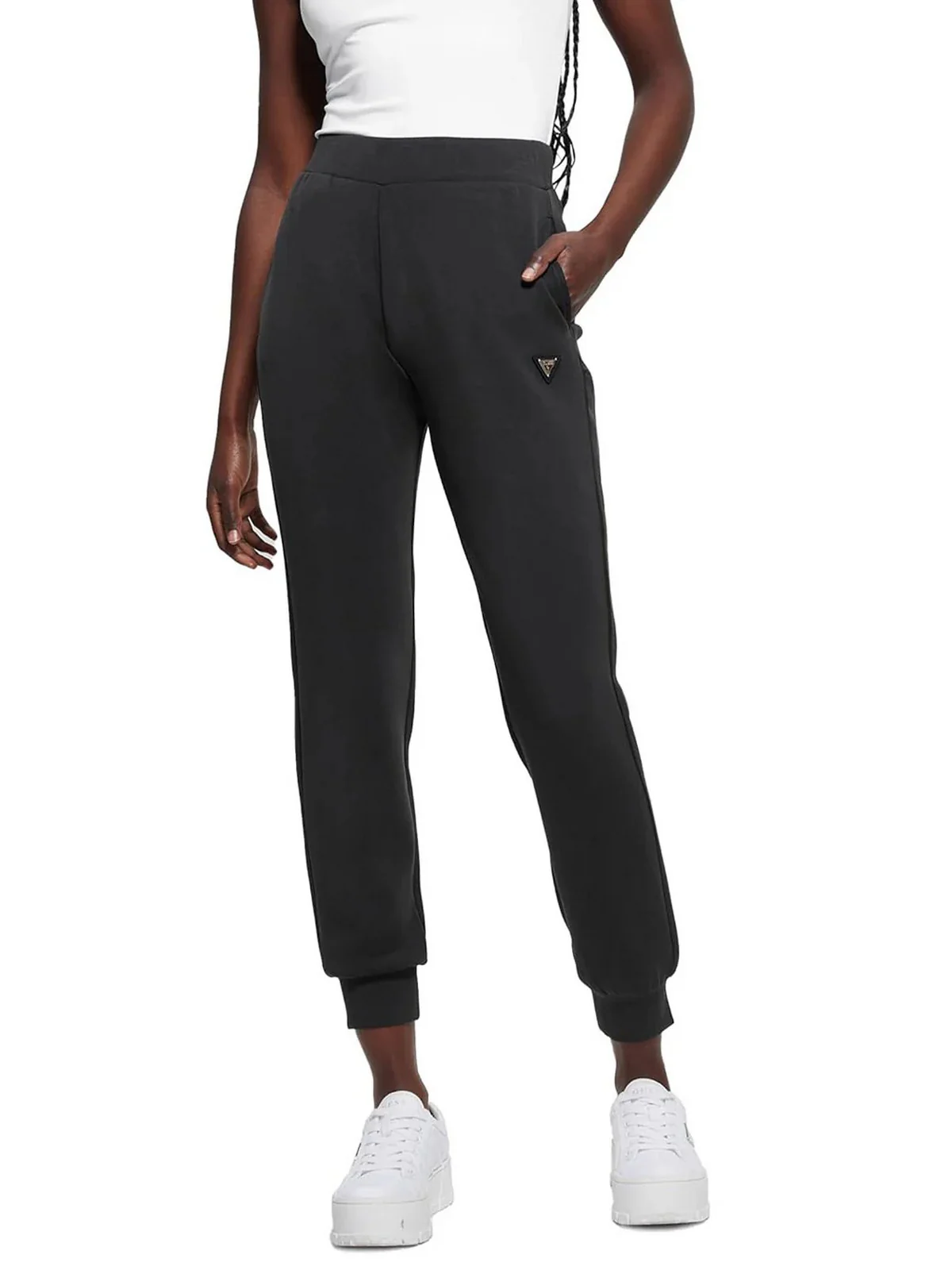 GUESS SPORT Pantalone Donna OLYMPE LONG PANTS V4YB08 KCAY2 JBLK Jet Black A996 - Image 5