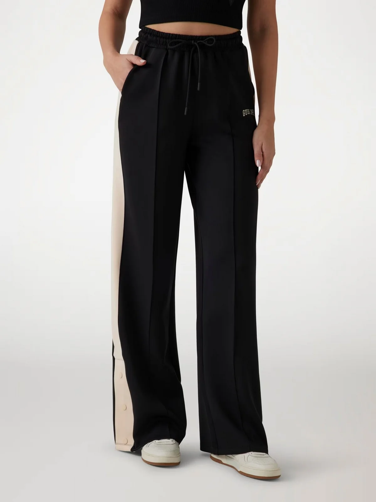 GUESS SPORT Pantalone Donna SUZANNE STRAIGHT LEG V5RB00 KCO72 G1I9 Nero - Image 2