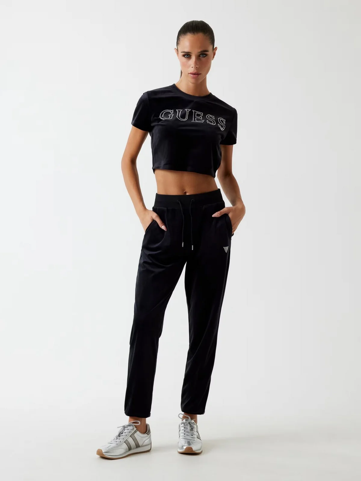 GUESS SPORT Pantalone Donna  V3BB27 K0232 JBLK Jet Black A996 - Image 5
