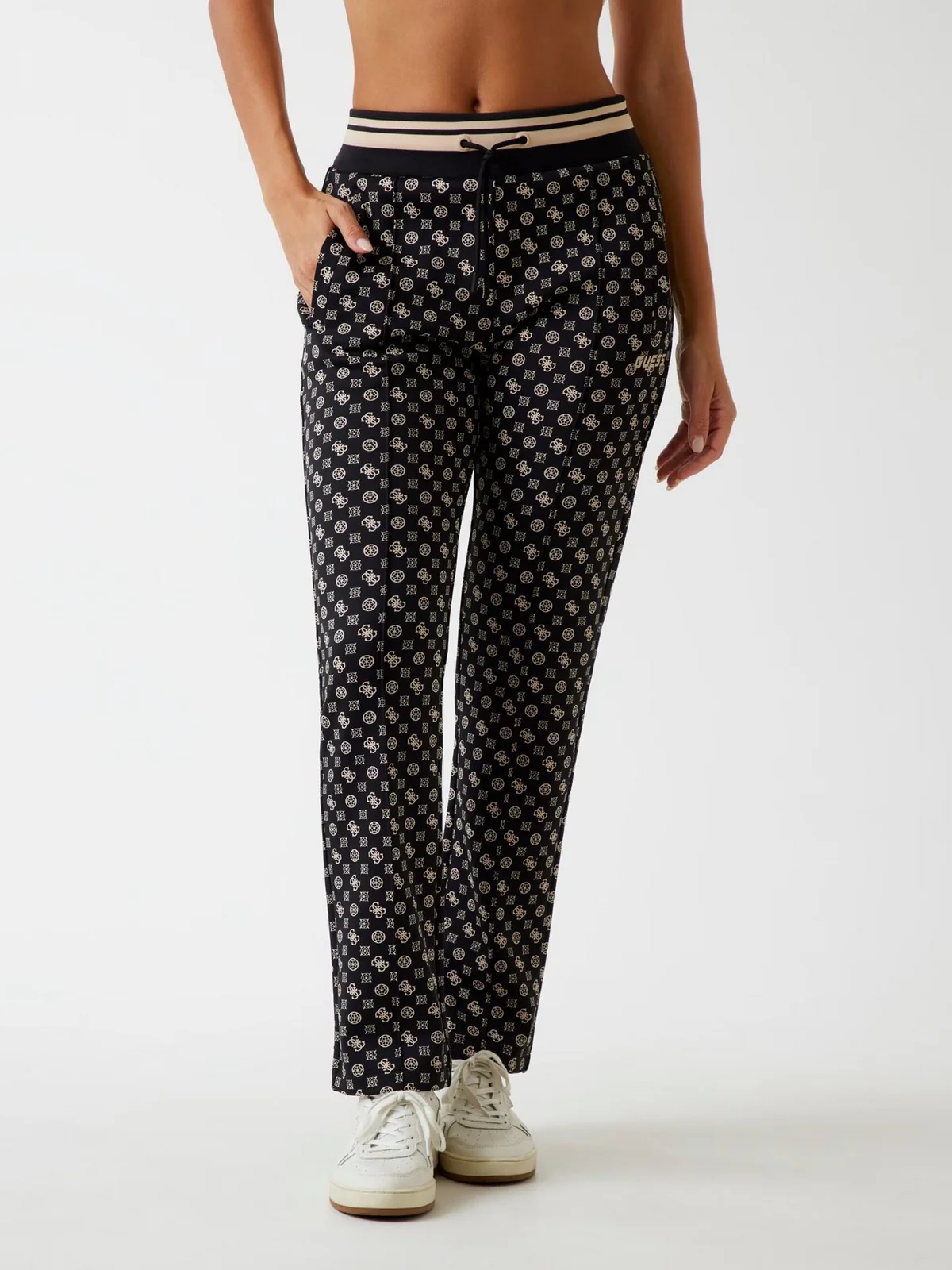 GUESS SPORT Pantalone Donna  V5YB20 KB212 PJ4P AOP JBLK/COCB OLOGRA - Image 2