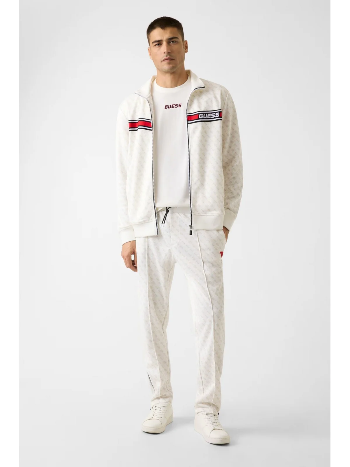 GUESS SPORT Pantalone Uomo KORBIN PANT Z2BB05 K7122 P05N 4G AOP PURE WHITE - Image 3