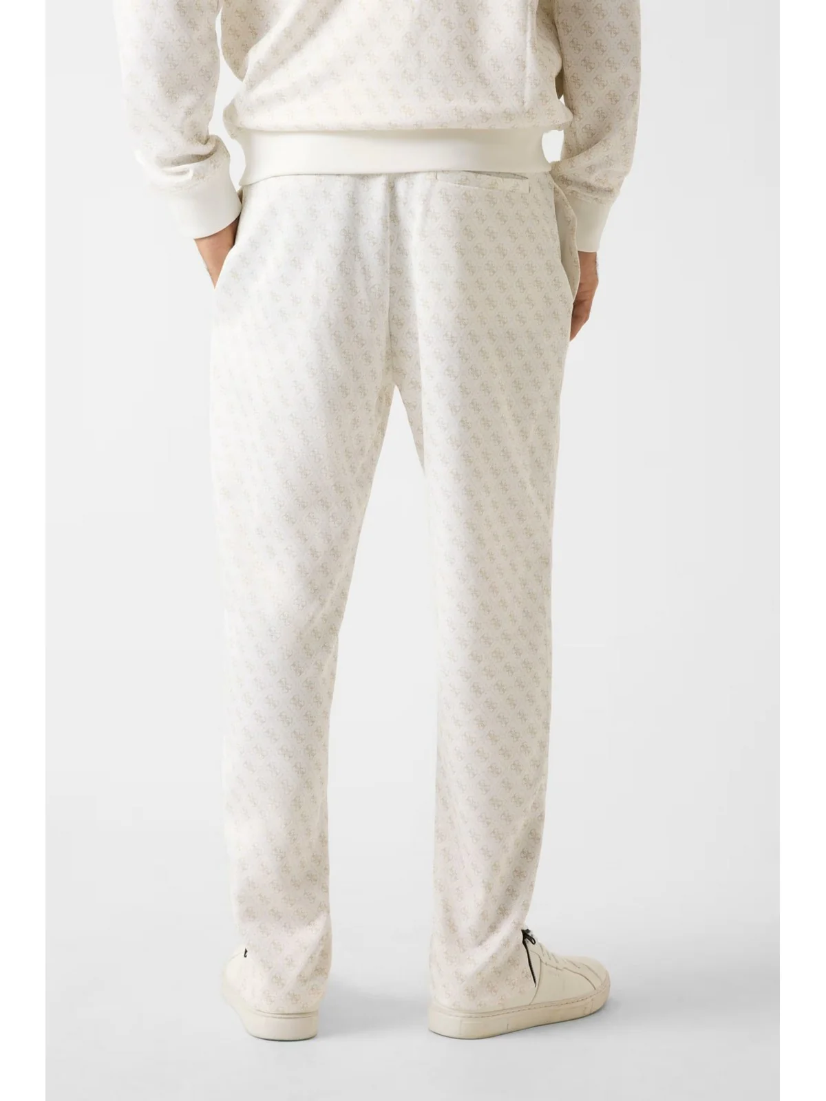 GUESS SPORT Pantalone Uomo KORBIN PANT Z2BB05 K7122 P05N 4G AOP PURE WHITE - Image 4