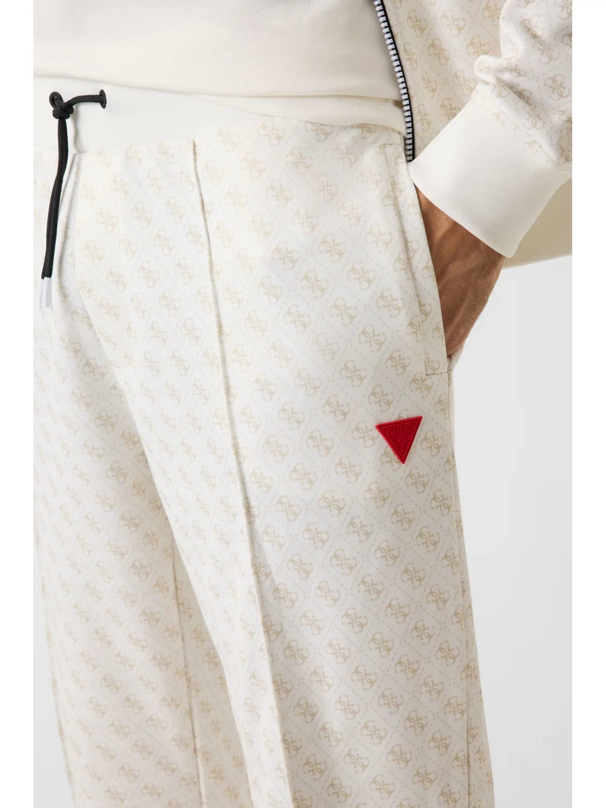 GUESS SPORT Pantalone Uomo KORBIN PANT Z2BB05 K7122 P05N 4G AOP PURE WHITE - Image 5