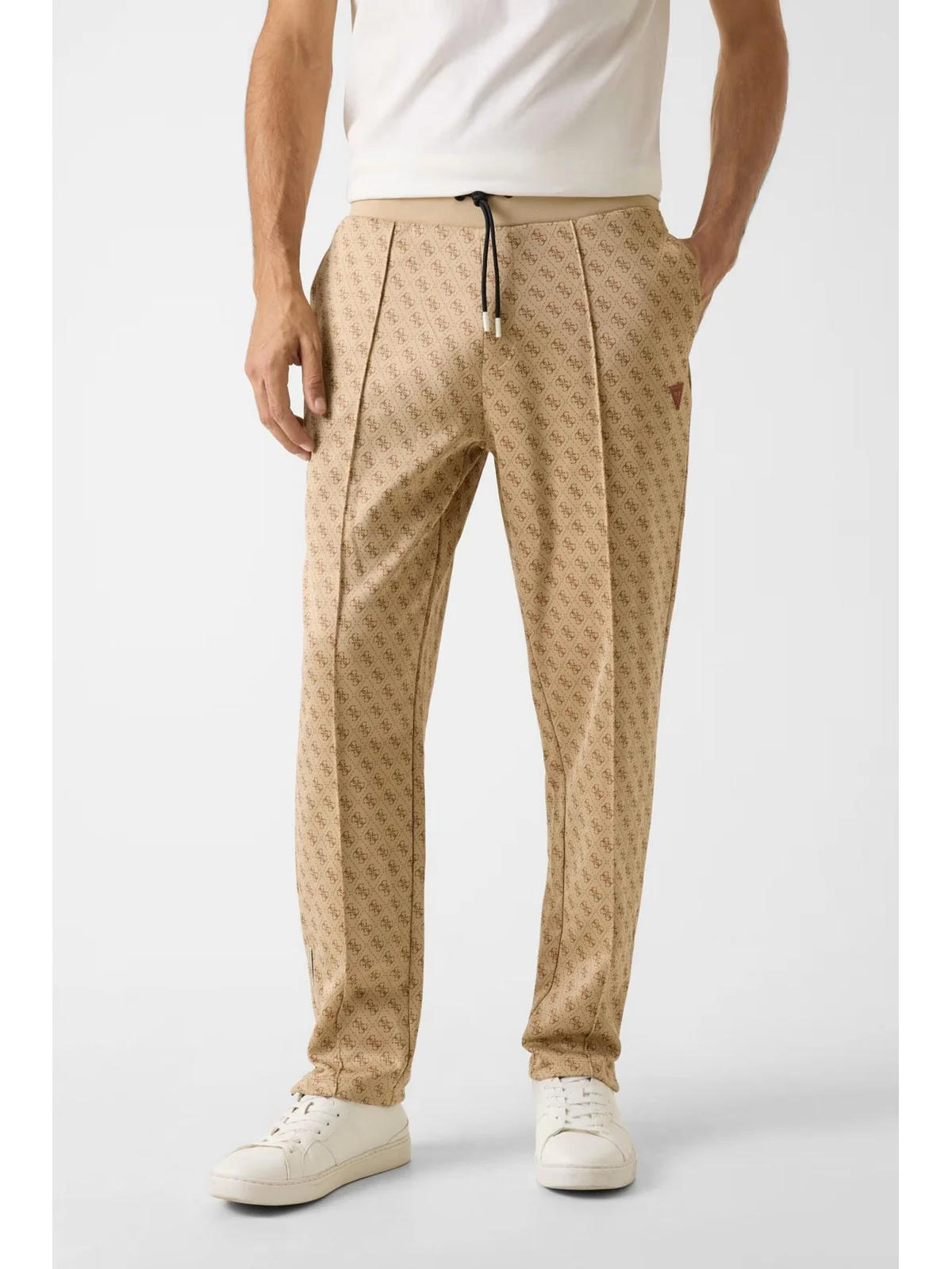 GUESS SPORT Pantalone Uomo KORBIN PANT Z2BB05 K7122 P13W 4G AOP BEIGE BLANCO - Image 2