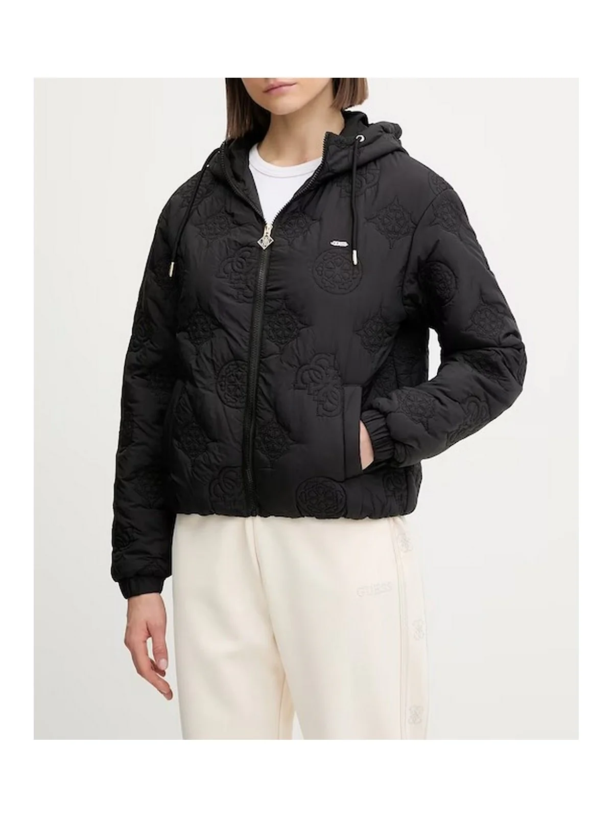 GUESS SPORT Piumino Donna  V5YL03 WHEB2 FJ87 PEONY QUILTED BLACK - Image 2