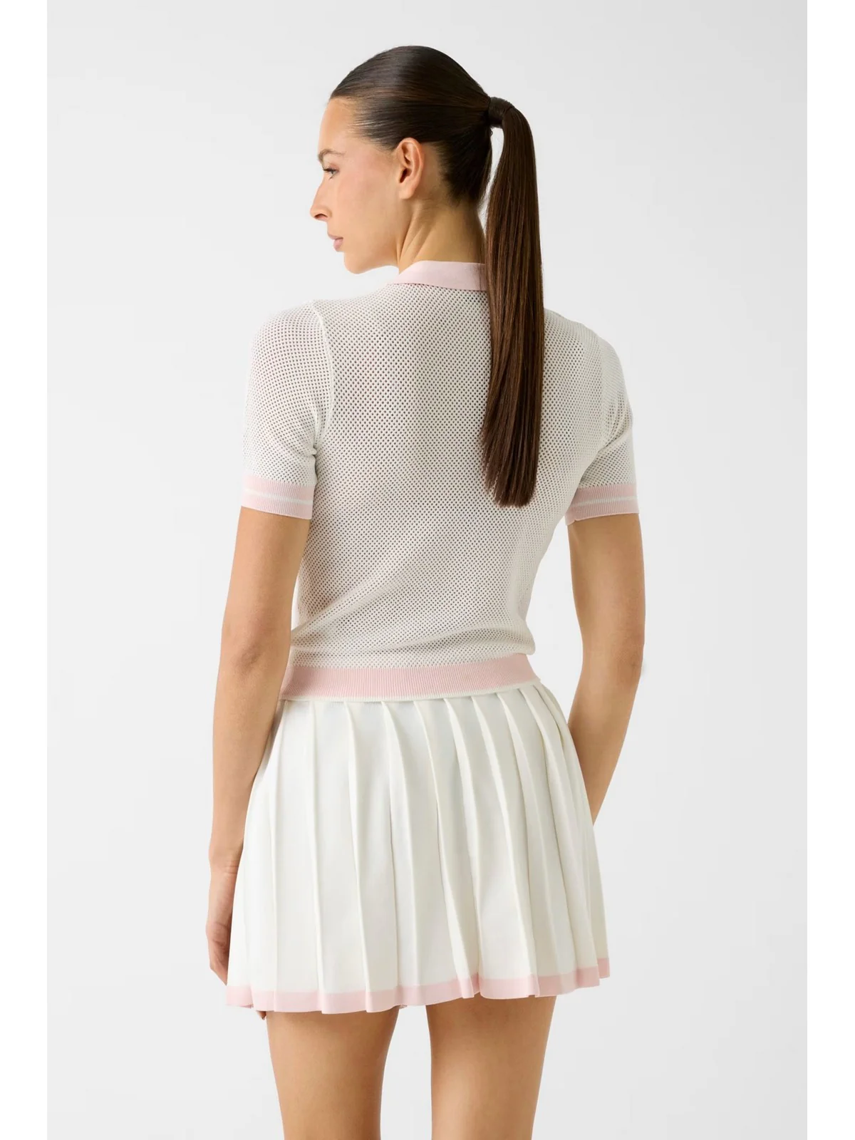 GUESS SPORT Polo Donna GABRY SS CROPPED POLO SWTR V6GR04 Z0725 A10F NEIGE WHITE - Image 4