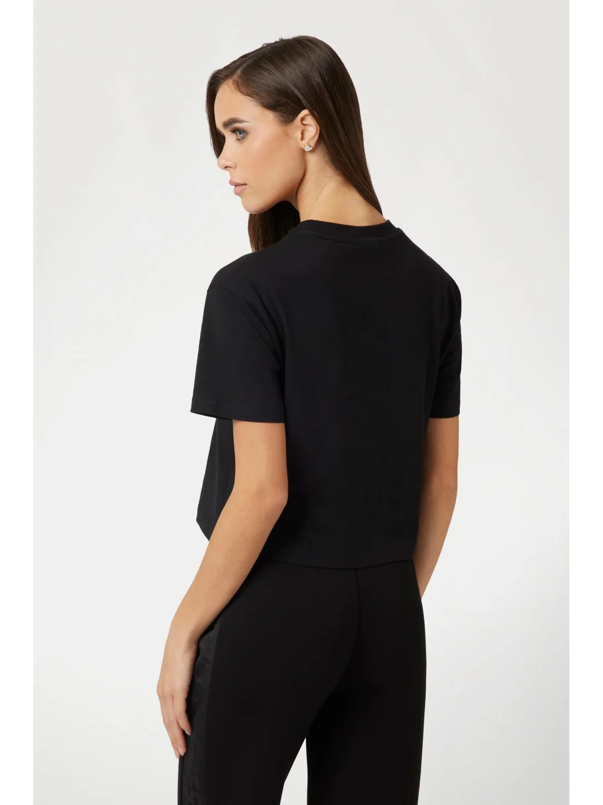 GUESS SPORT T-shirt Donna ADELE CROP T-SHIRT V2YI06 K8HM0 JBLK Jet Black A996 - Image 4