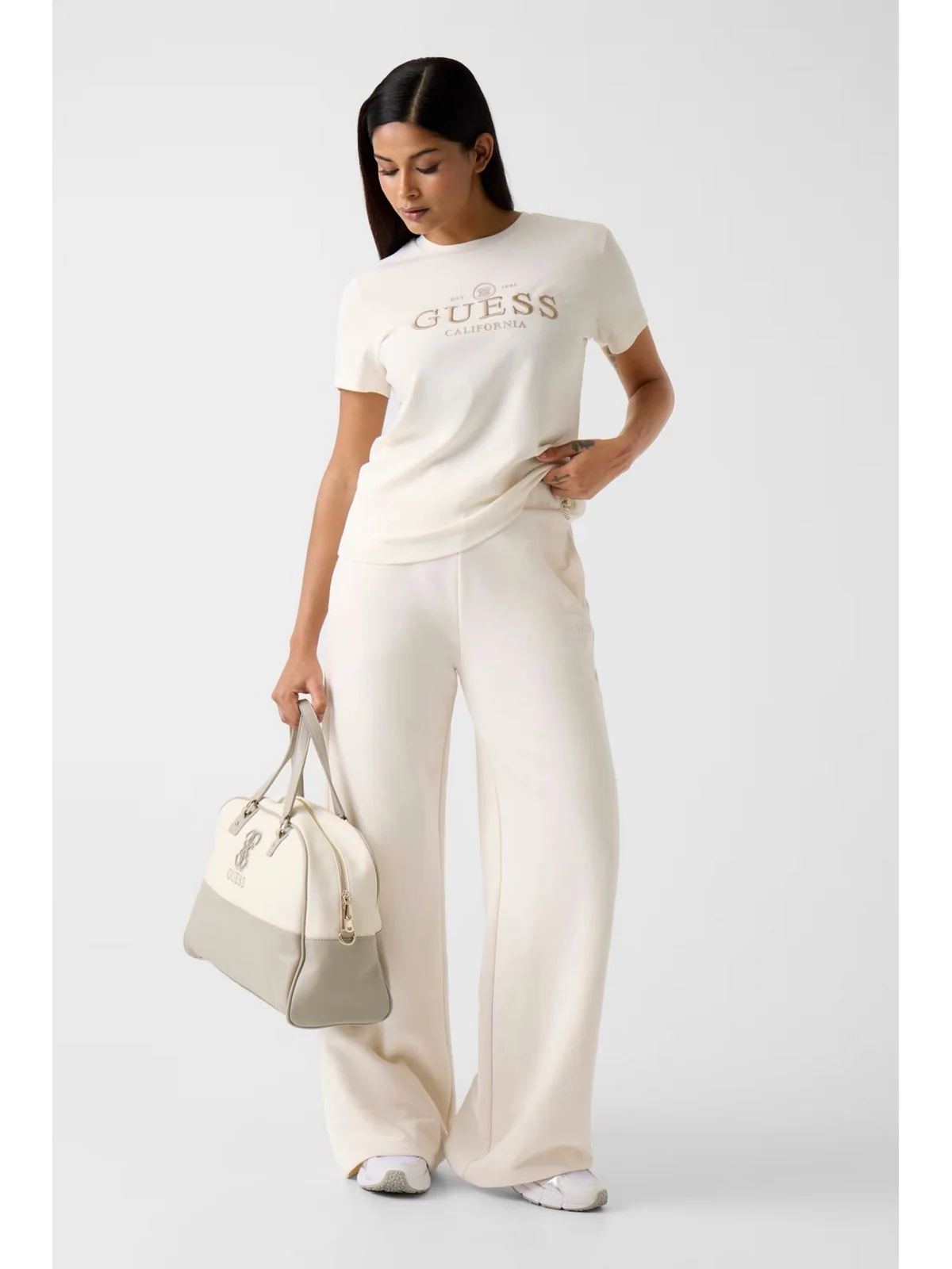 GUESS SPORT T-shirt Donna ARABELLA CN SS T-SHIRT V6RI06 KD741 G027 WHITE GLAM - Image 3