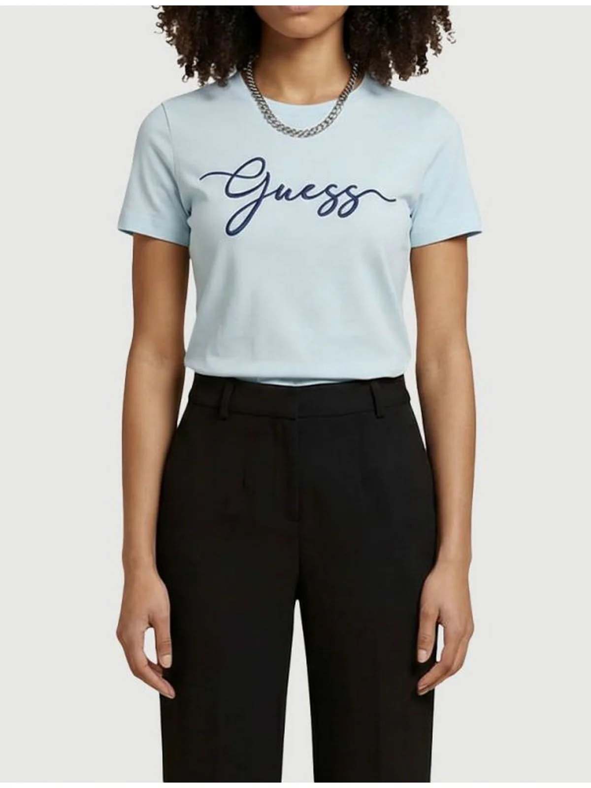 GUESS SPORT T-shirt Donna CIRCE SS CN T-SHIRT V6GI01 K2962 A730 ASTRAL PALE BLUE - Image 3