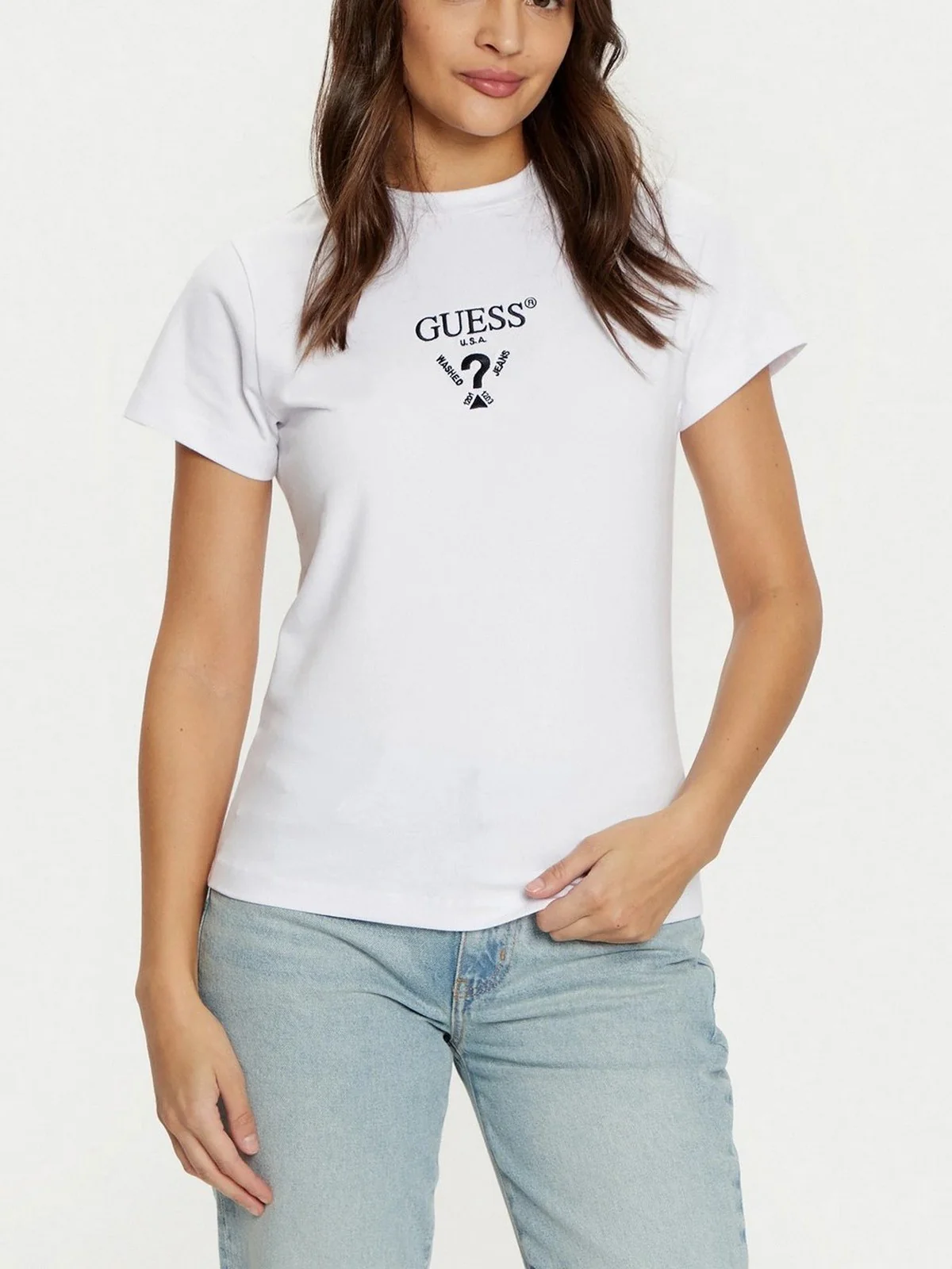 GUESS SPORT T-shirt Donna COLETTE SS TEE V4YI21 KCDH1 G011 Bianco - Image 2