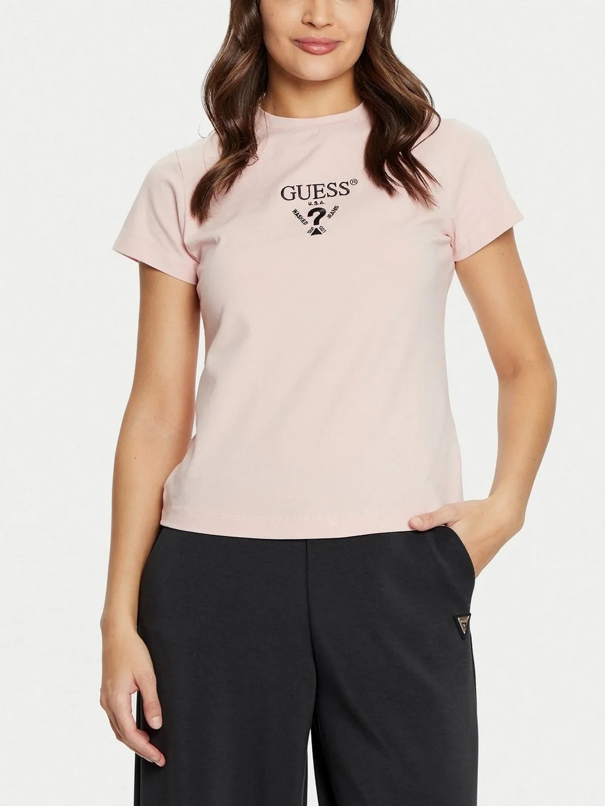 GUESS SPORT T-shirt Donna COLETTE SS TEE V4YI21 KCDH1 G66B Rosa - Image 2
