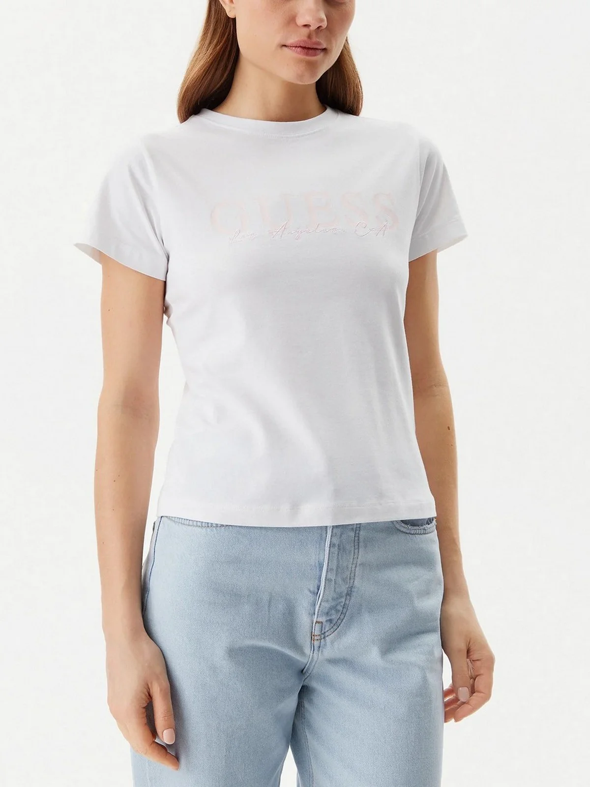 GUESS SPORT T-shirt Donna KAMELIE CN T-SHIRT V5GI15 J1314 G011 Bianco - Image 2