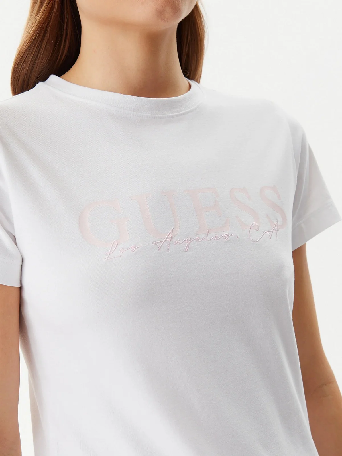 GUESS SPORT T-shirt Donna KAMELIE CN T-SHIRT V5GI15 J1314 G011 Bianco - Image 4