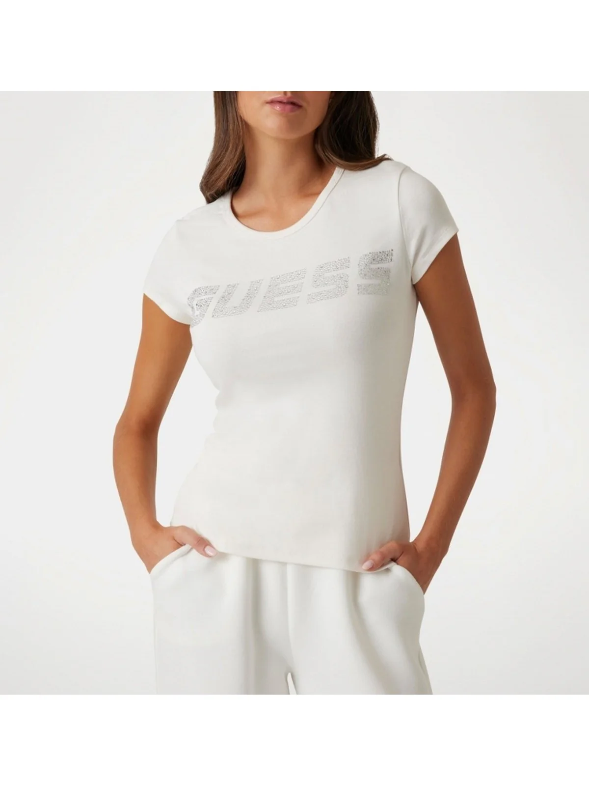 GUESS SPORT T-shirt Donna KIARA SS T-SHIRT V4BI16 KCIV1 G6K5 Blu - Image 2