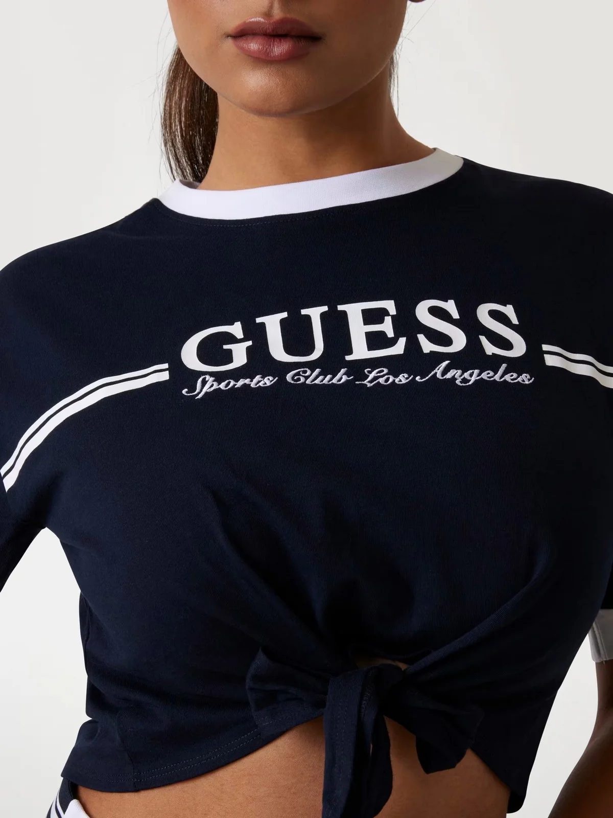 GUESS SPORT T-shirt Donna KNOT T-SHIRT V5GI05 I3Z14 A71W Blu - Image 5