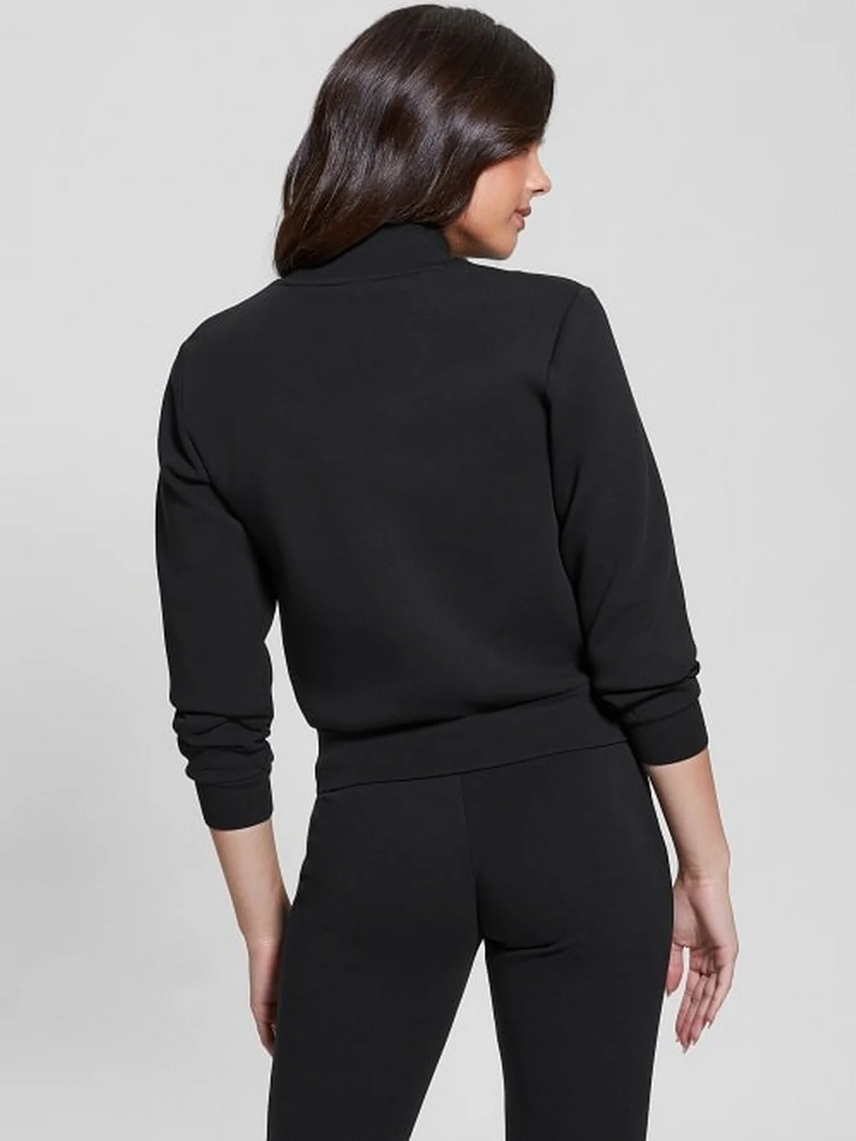 GUESS SPORT Felpa Donna ANN FULL ZIP SWEATSHIRT V3BQ12 KBCK2 JBLK Nero - Image 4