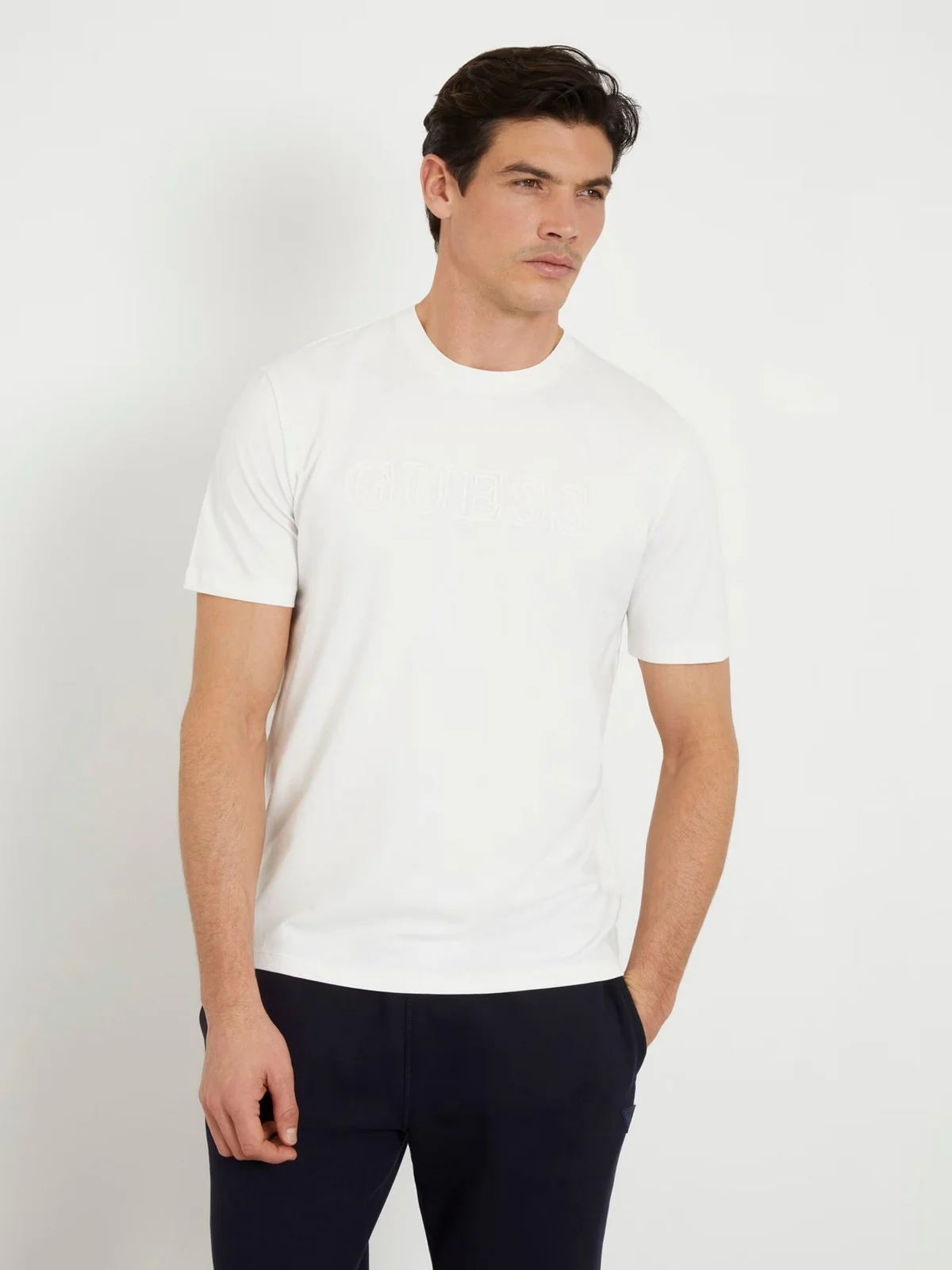 GUESS SPORT T-shirt Uomo SS ALPHY T-SHIRT Z2YI11 J1314 SCFY Bianco - Image 2