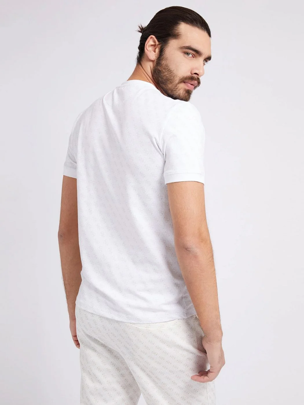 GUESS SPORT T-Shirt e Polo Uomo  Z2BI09 J1314 P05N 4G AOP PURE WHITE - Image 2