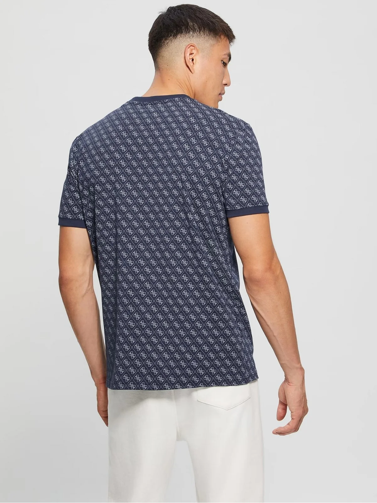 GUESS SPORT T-Shirt e Polo Uomo  Z2BI09 J1314 P7IU 4G AOP SILK BLUE - Image 3