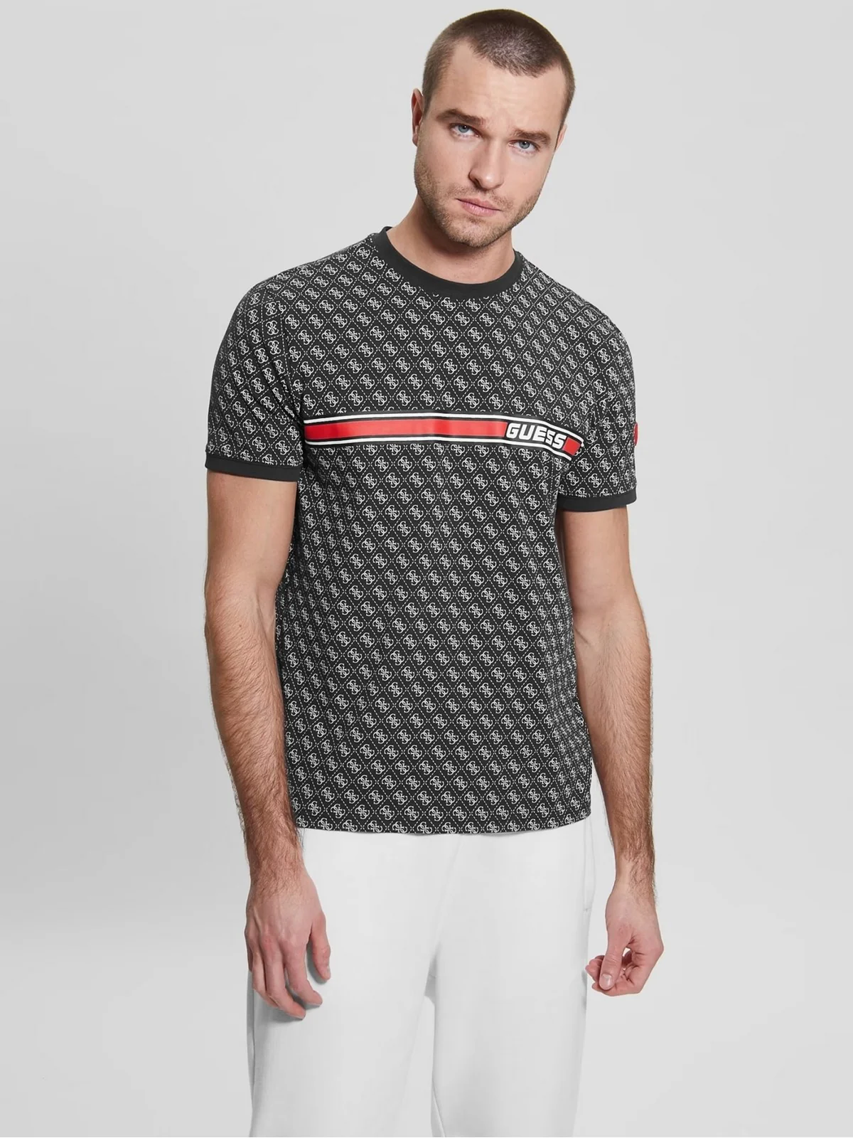 GUESS SPORT T-Shirt e Polo Uomo  Z2BI09 J1314 P9QC 4G AOP JET BLACK - Image 2