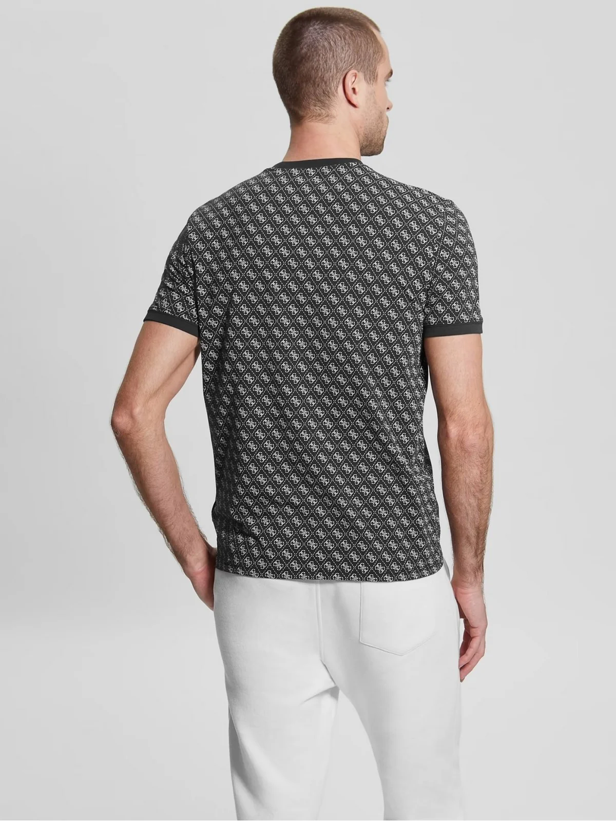 GUESS SPORT T-Shirt e Polo Uomo  Z2BI09 J1314 P9QC 4G AOP JET BLACK - Image 3