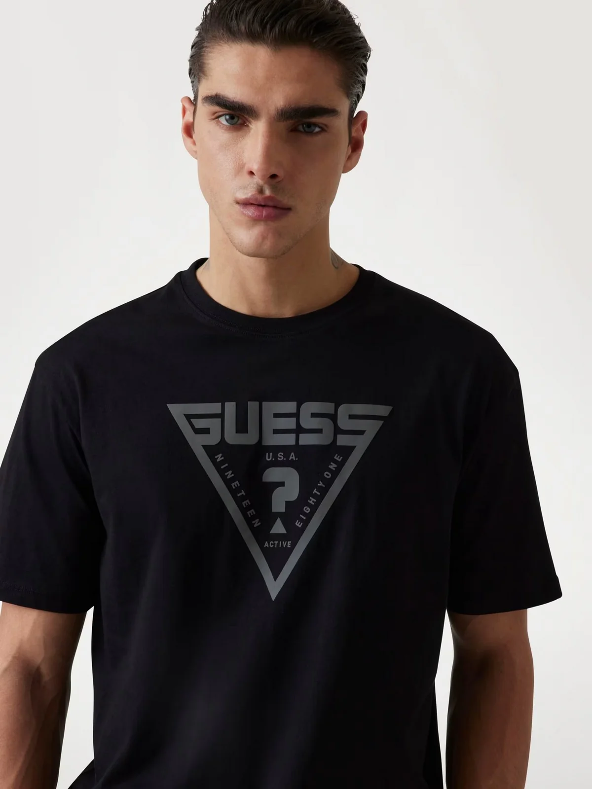 GUESS SPORT T-shirt Uomo AZHA CN OVER T-SHIRT Z4BI02 I3Z14 JBLK Nero - Image 4