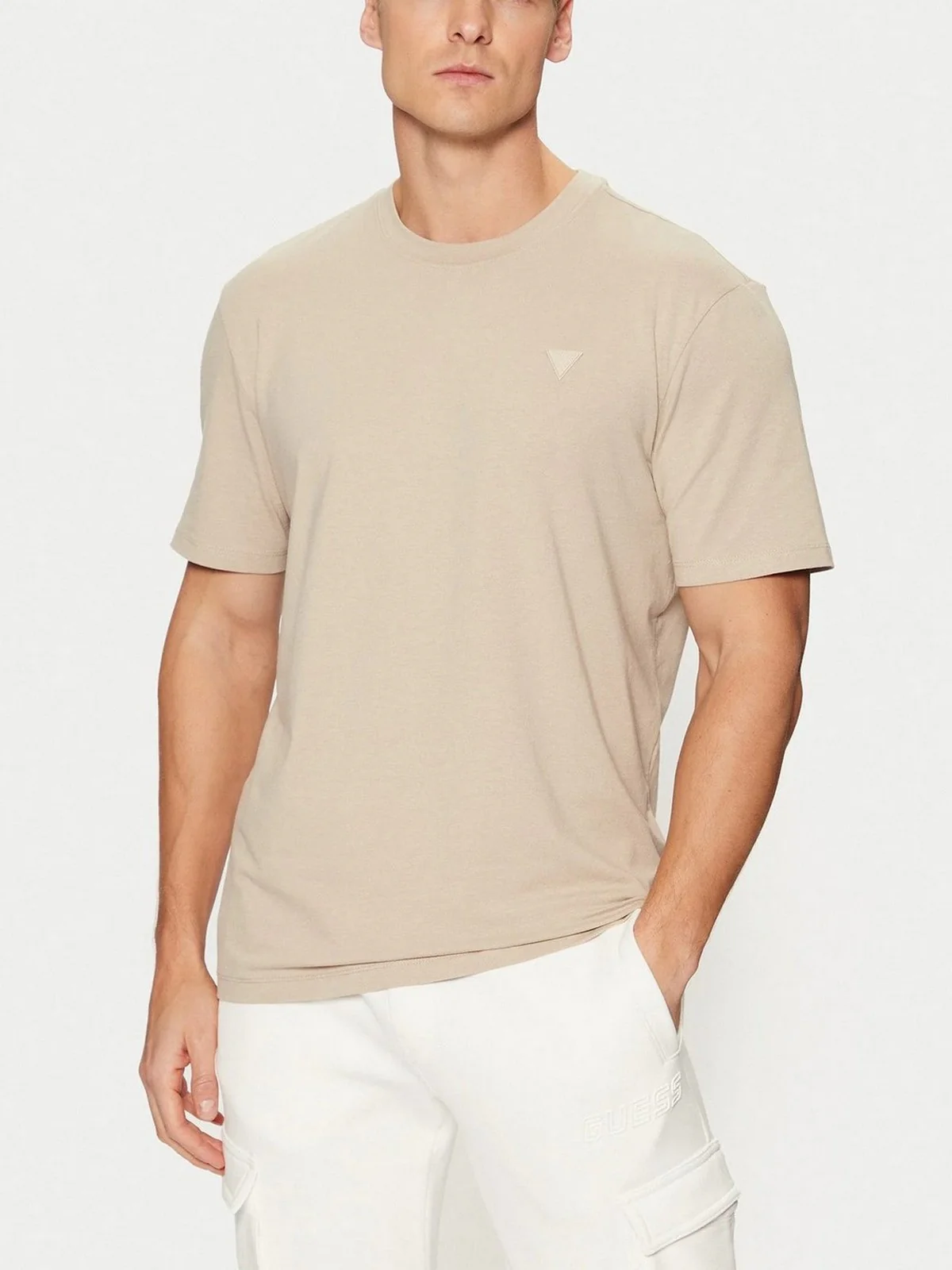 GUESS SPORT T-shirt Uomo HEDLEY SS T-SHIRT Z2YI12 JR06K G1CA Beige - Image 3