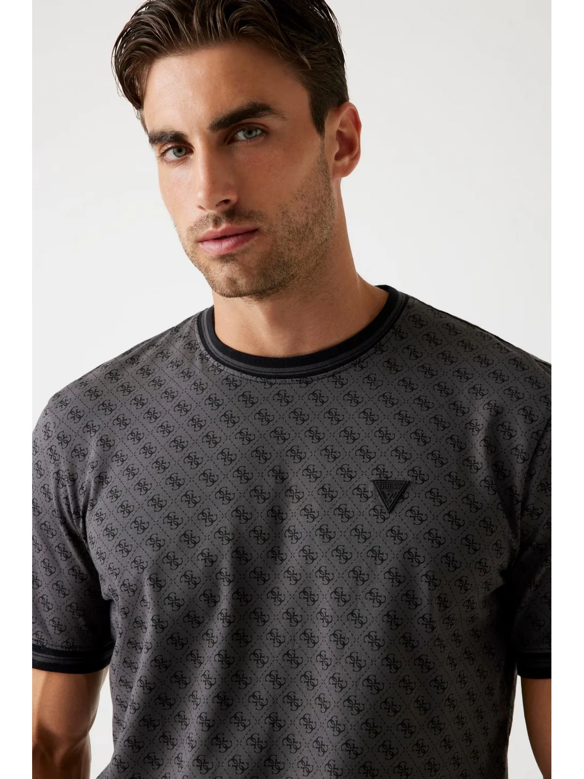 GUESS SPORT T-shirt Uomo MARSHALL T-SHIRT Z2YI05 J1314 P9NP 4G AOP BLACK - Image 5