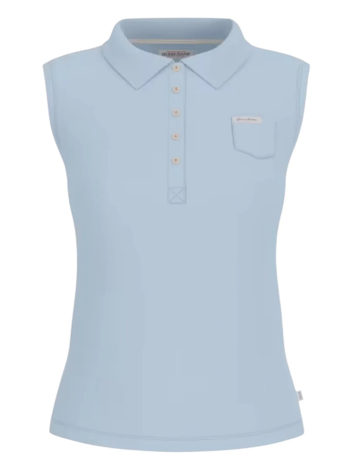 GUESS T-shirt Donna GJ SLEEVELESS COLLAR SLIM PKT W5GP24 KCYR1 G7O7 AZURE LAGUNA - Image 6