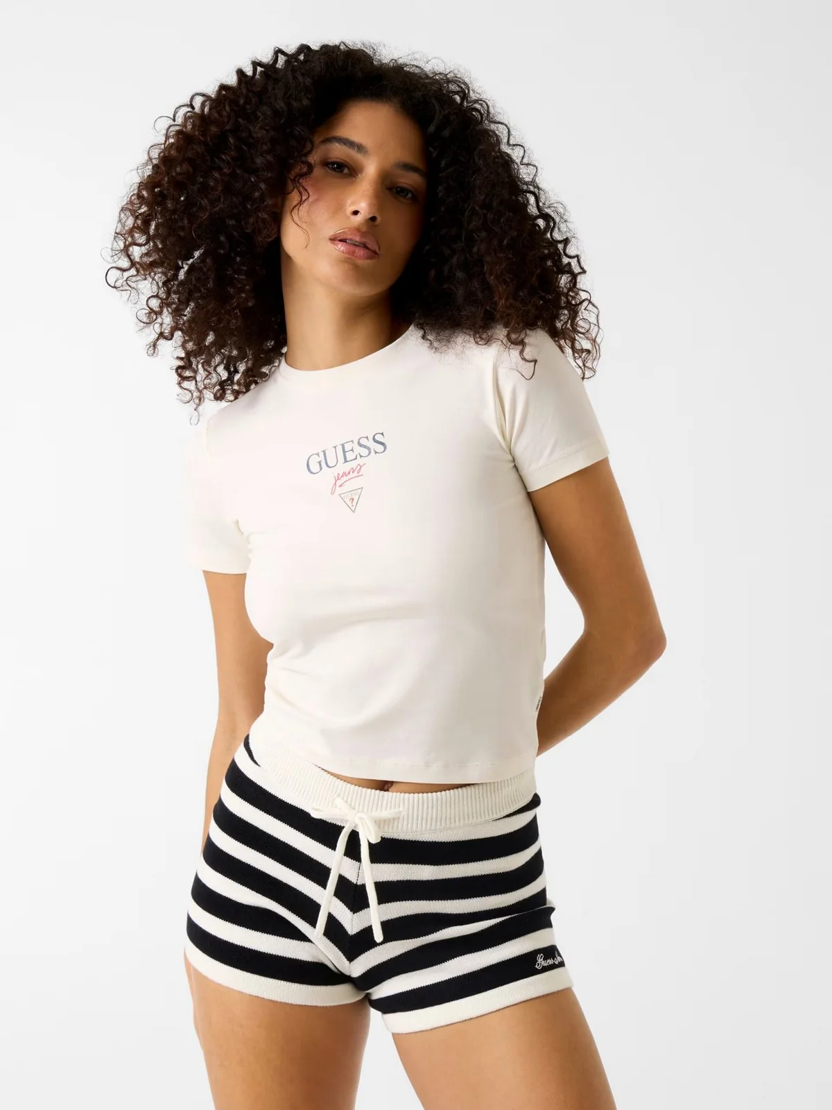 GUESS T-shirt Donna GJ SS CN BABY BAKER TEE W6RI15 J1314 G053 SANDY SHORE - Image 2