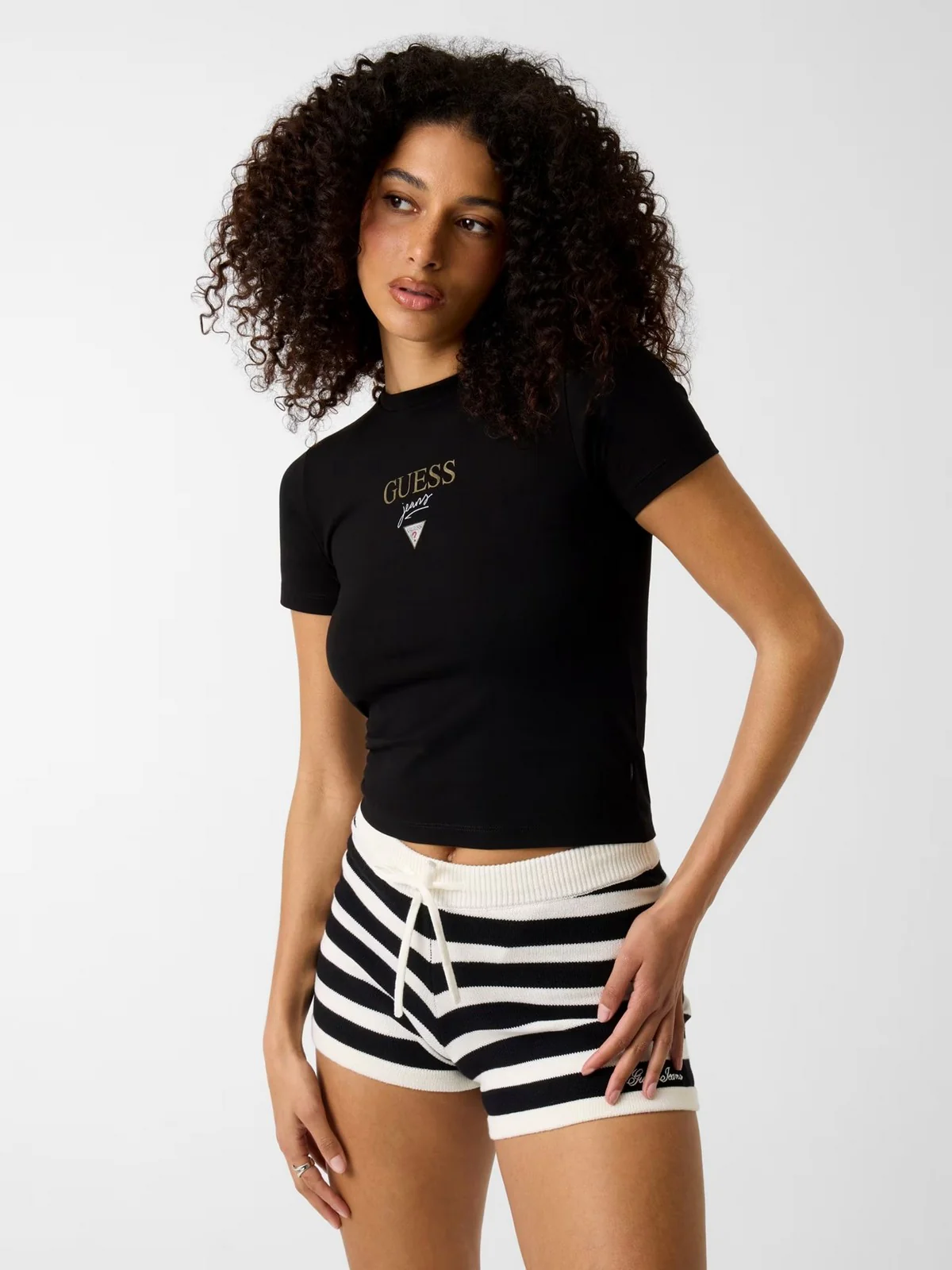 GUESS T-shirt Donna GJ SS CN BABY BAKER TEE W6RI15 J1314 JBLK Jet Black A996 - Image 2