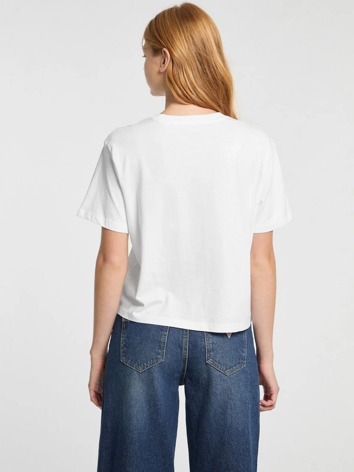 GUESS T-shirt Donna GJ SS CN BOXY EMBRO LOGO TEE W5RI42 K8HM0 G011 Bianco - Image 4