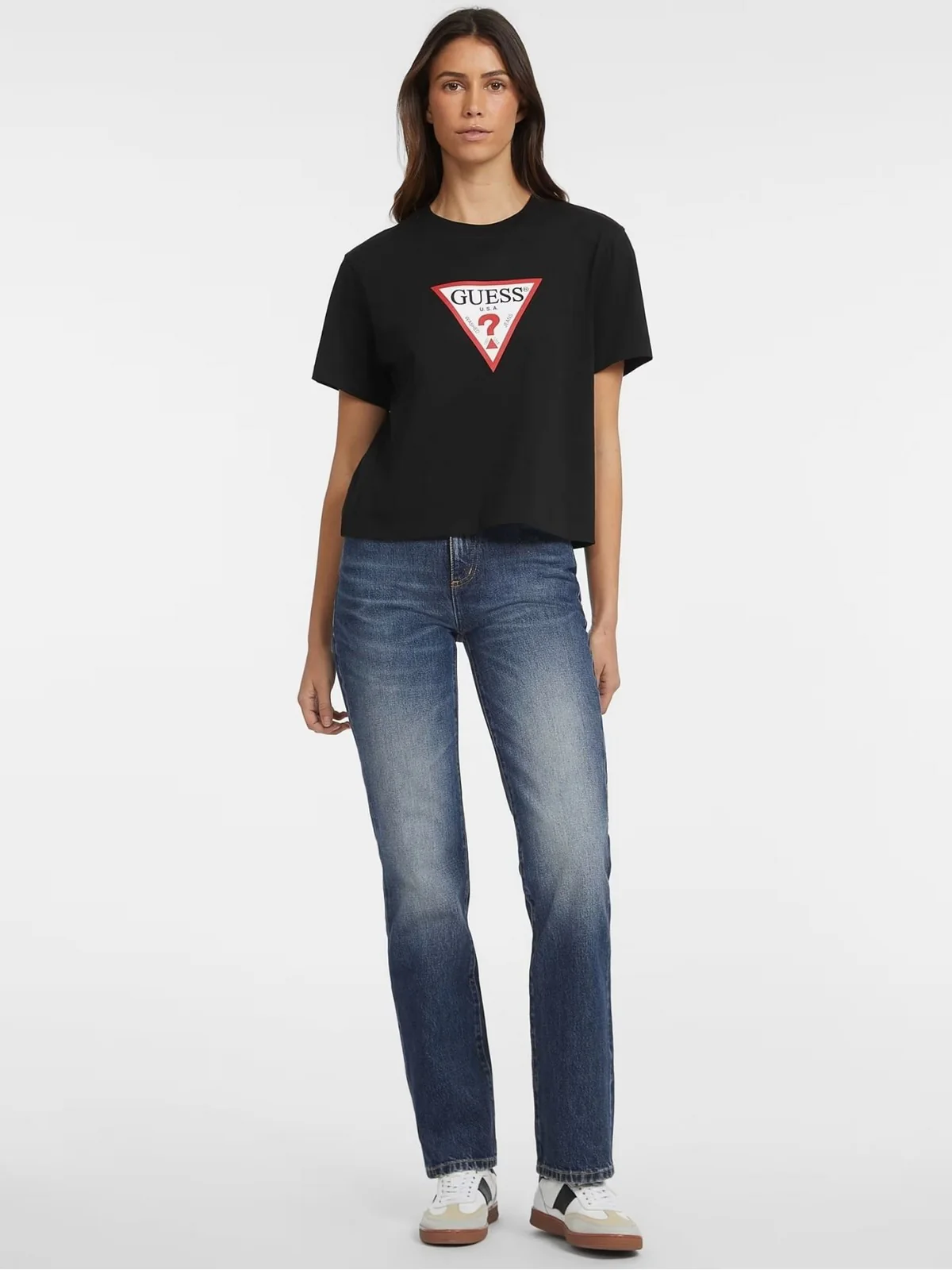 GUESS T-shirt Donna GJ SS CN BOXY ICONIC TEE W4YI73 K8HM0 JBLK Nero - Image 2