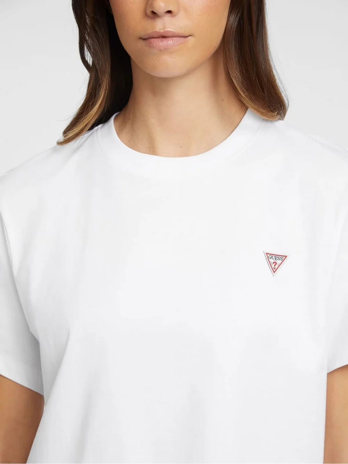 GUESS T-shirt Donna GJ SS CN BOXY MINI TRIANG TEE W4YI05 K8HM0 G011 PURE WHITE - Image 3