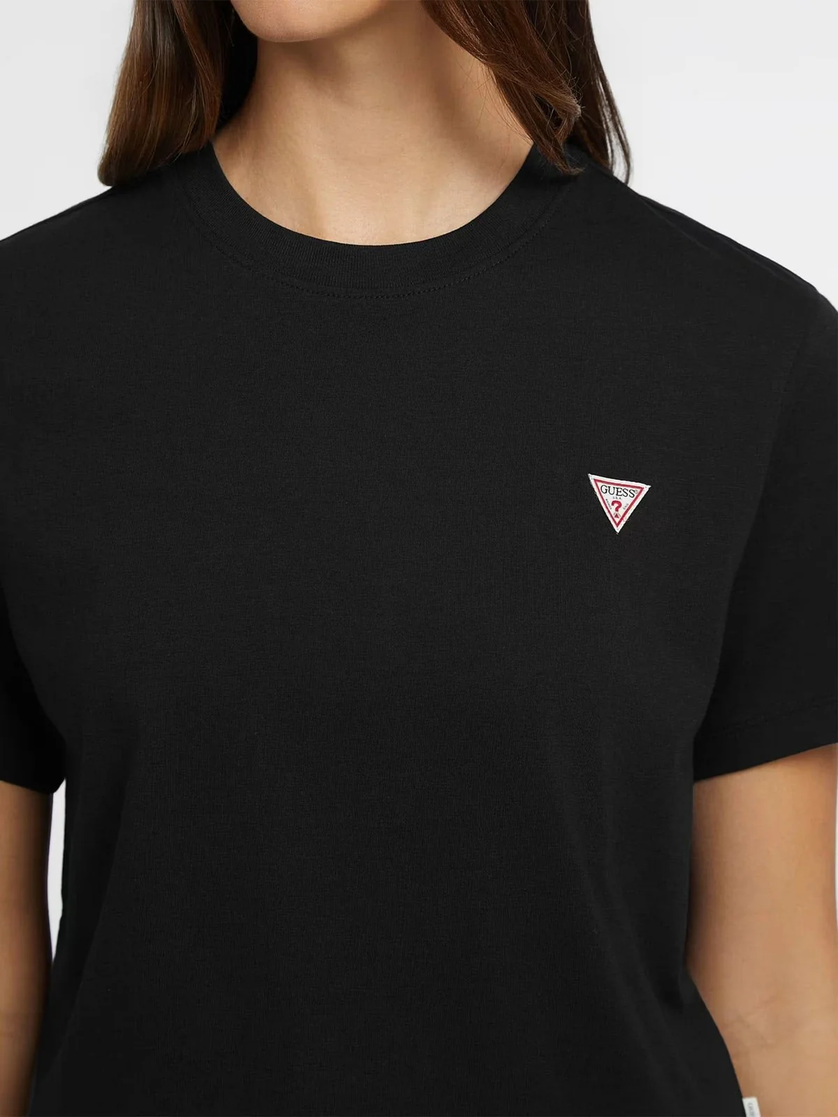 GUESS T-shirt Donna GJ SS CN BOXY MINI TRIANG TEE W4YI05 K8HM0 JBLK Jet Black A996 - Image 4